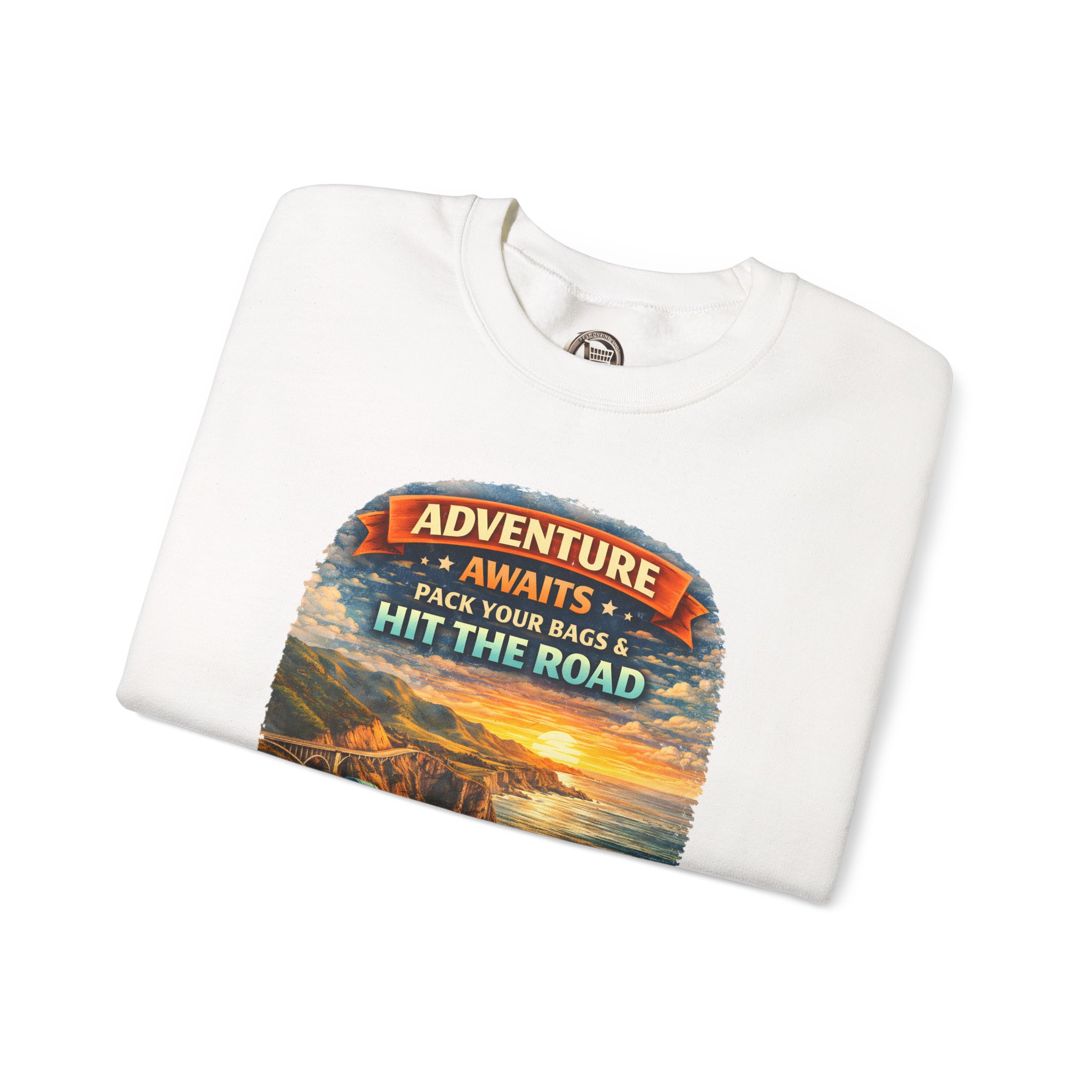 12161674521814743120_2048.jpeg Unisex Heavy Blend™ Crewneck Sweatshirt — "Adventure Awaits-Pack Your Bags" Design Scenic-Line