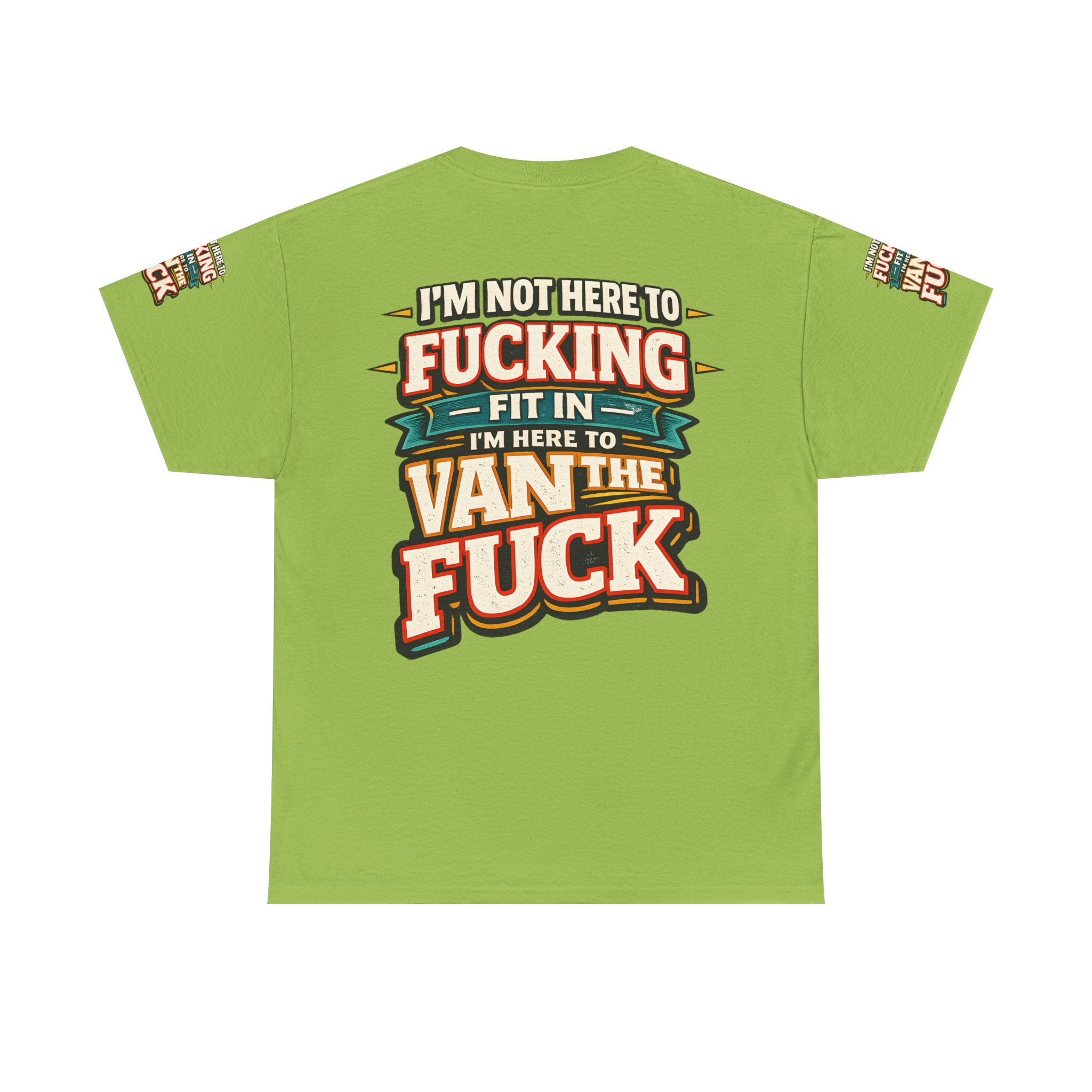 Unisex Heavy Cotton Tee — "I´m Not Here To Fucking Fit In" Design F**K-Line