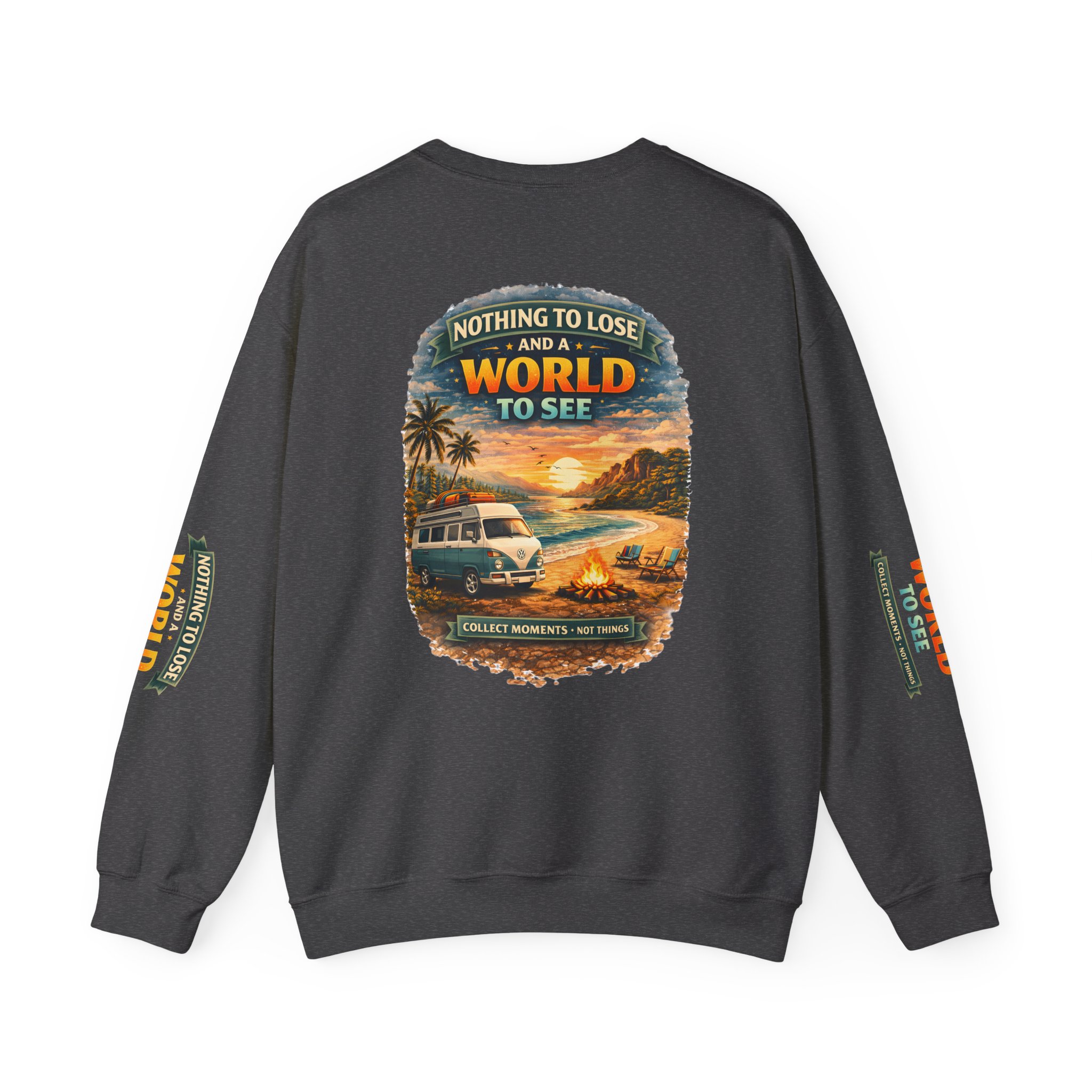 Unisex Heavy Blend™ Crewneck Sweatshirt — "Nothing To Lose" Design Scenic-Line