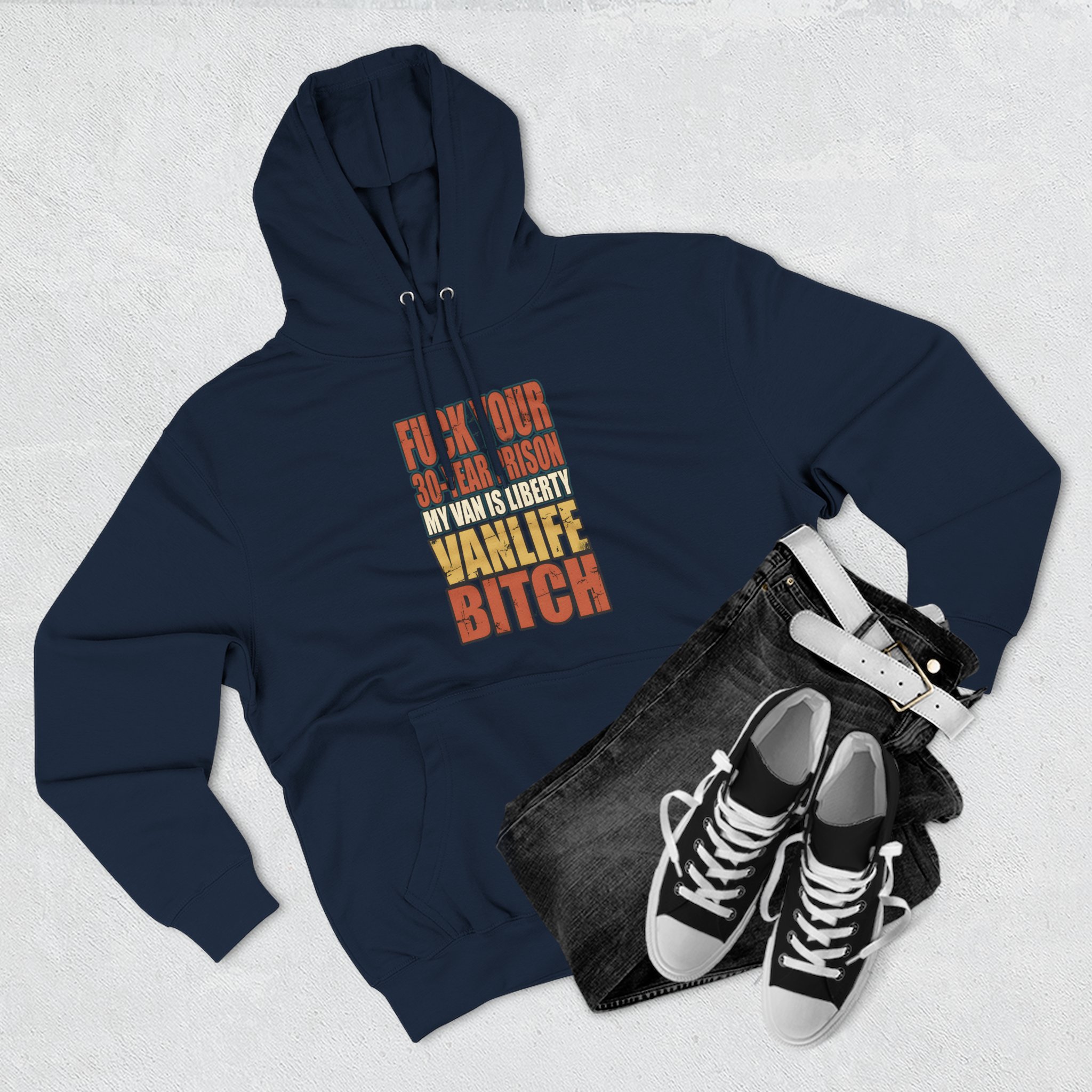 Three-Panel Fleece Hoodie - "Fuck Your 30 Year" Design F**K-Line