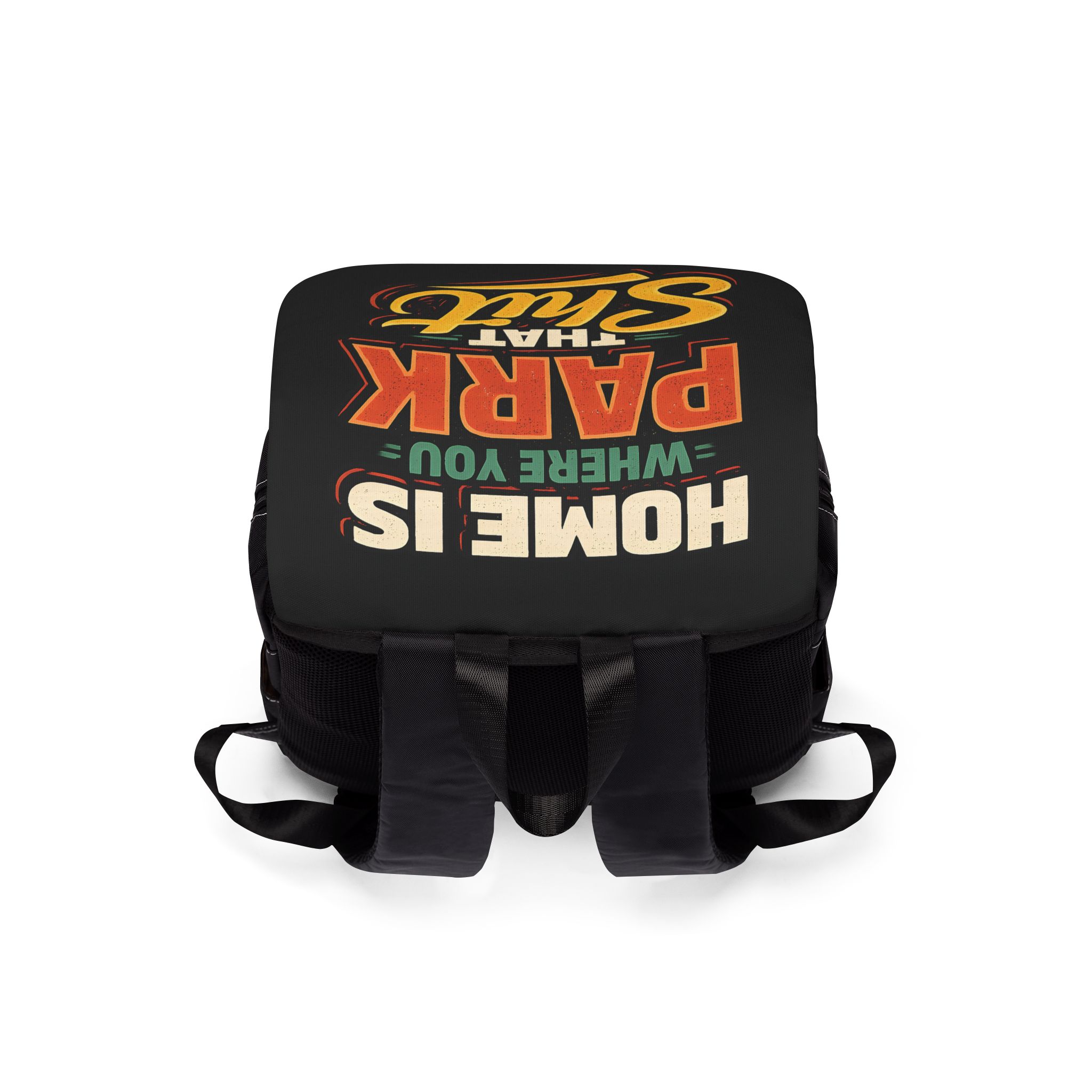 Unisex Casual Shoulder Backpack — "Home Is Where You Park That Shit" Design F**K-Line