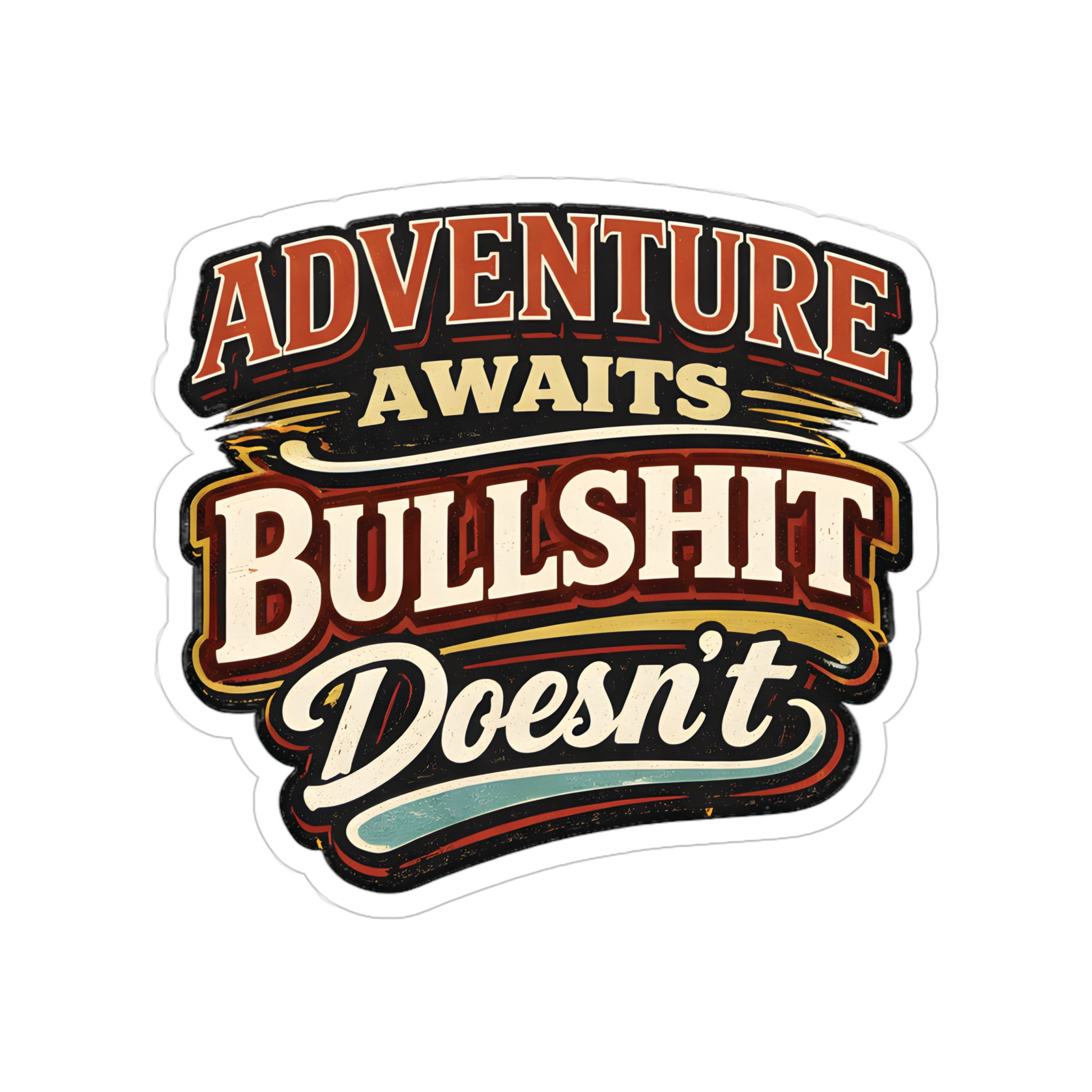 Transparent Outdoor Stickers – "Adventure Awaits" Design F**K-Line