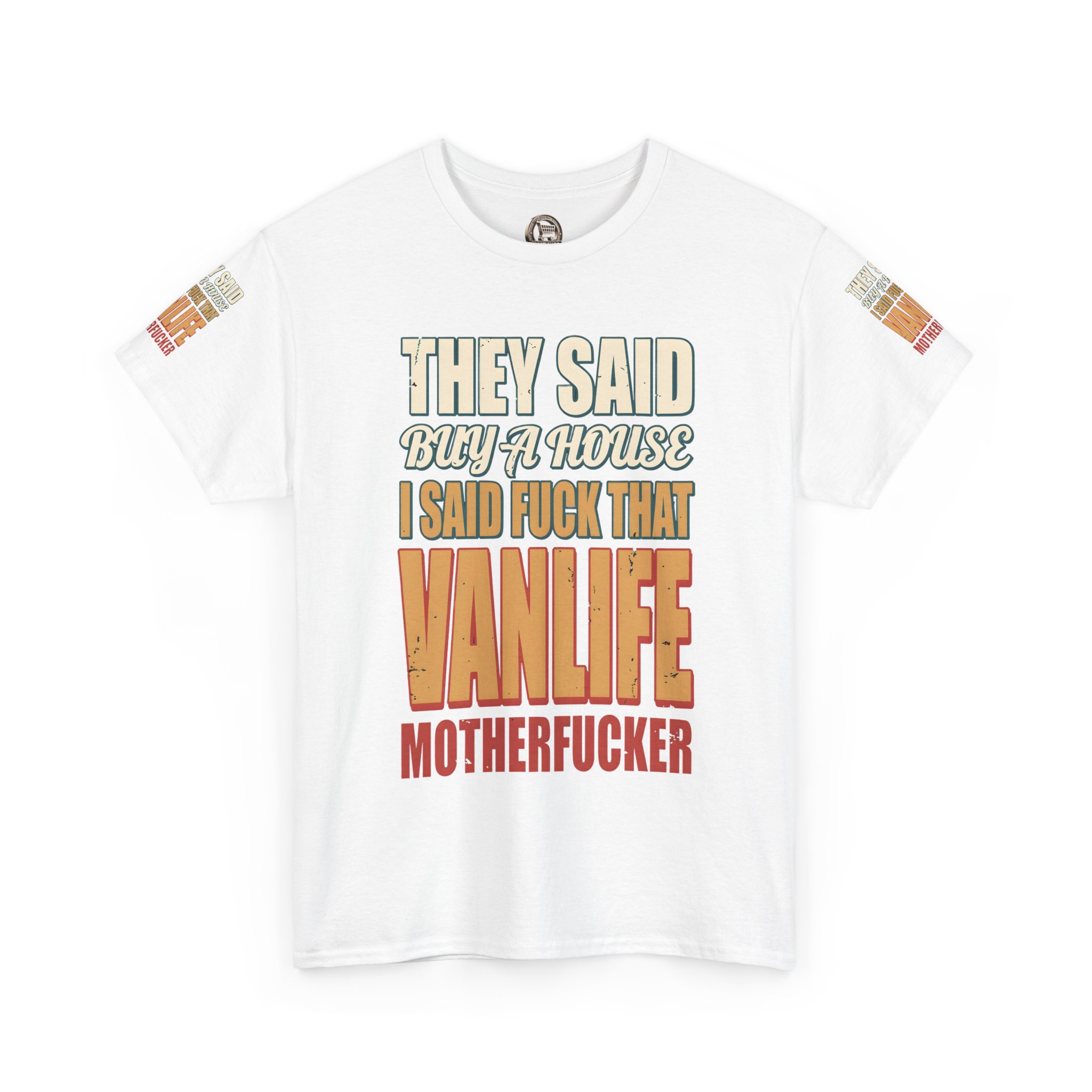 12207624884246473516_2048.jpeg Unisex Heavy Cotton Tee — "They Said Buy A House" Design F**K-Line