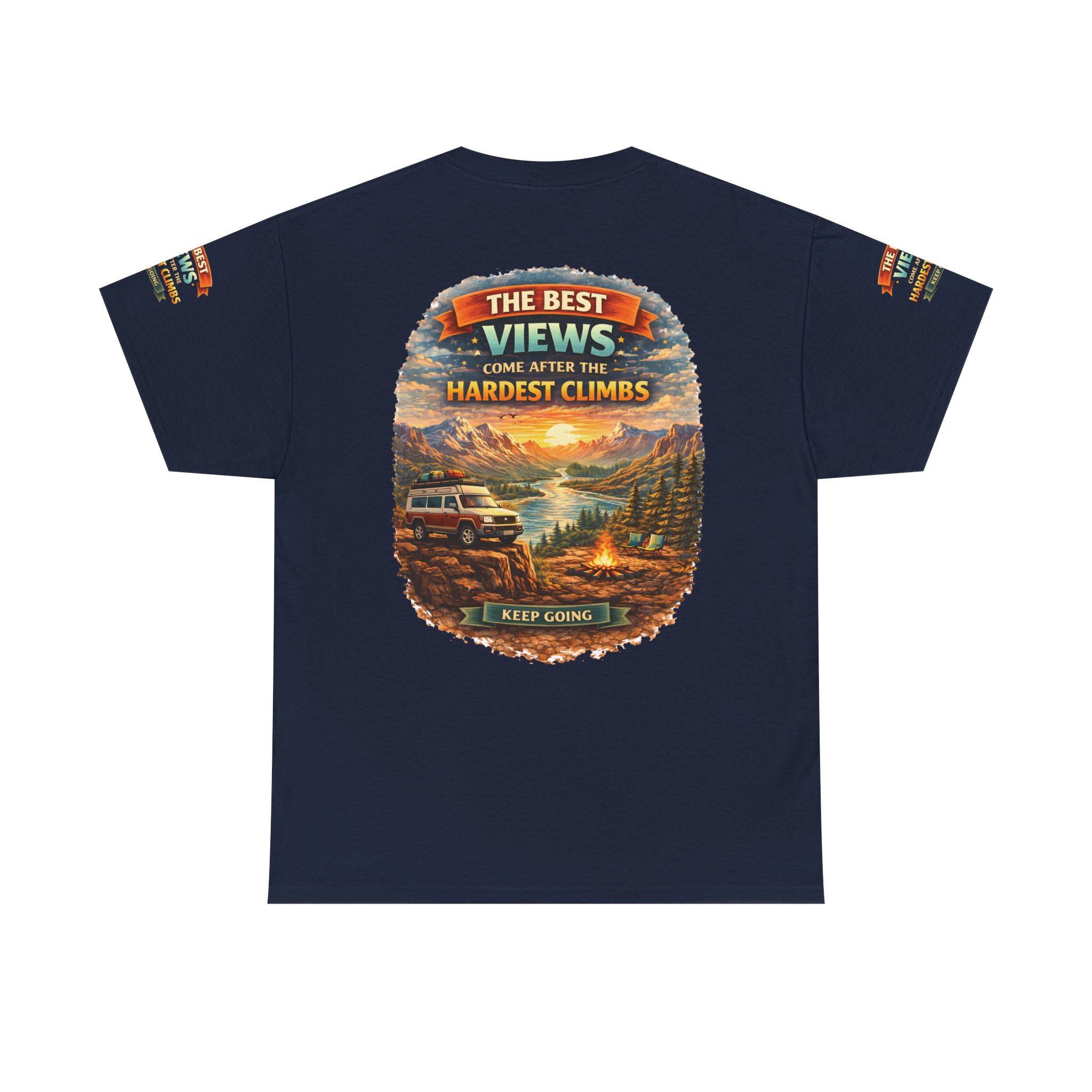 12218553237724765024_2048.jpeg Unisex Heavy Cotton Tee — "The Best Views" Design Scenic-Line