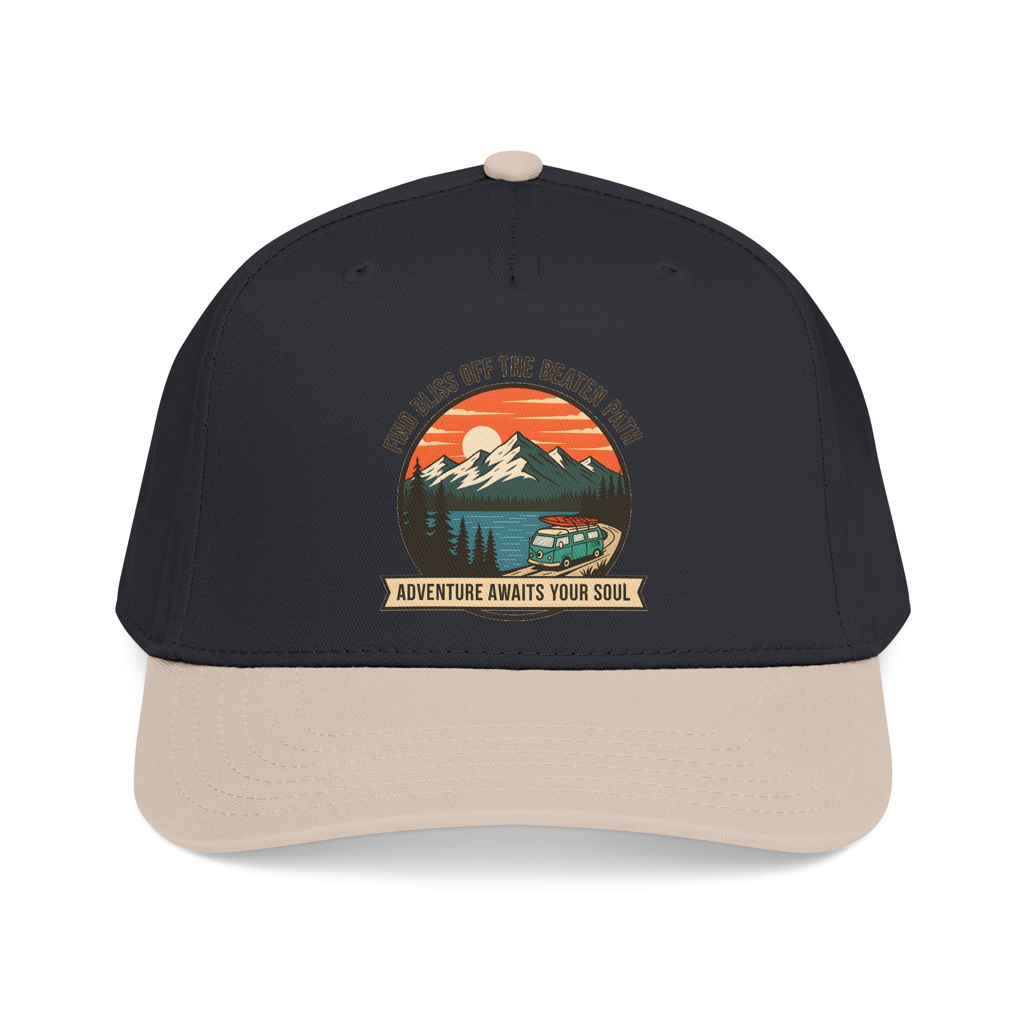 12235459964246046734_2048.jpeg Baseball Cap — "Find Bliss of the beaten patch-Adventure Awaits Your Soul" Vintage Mountain Camp Camper Design