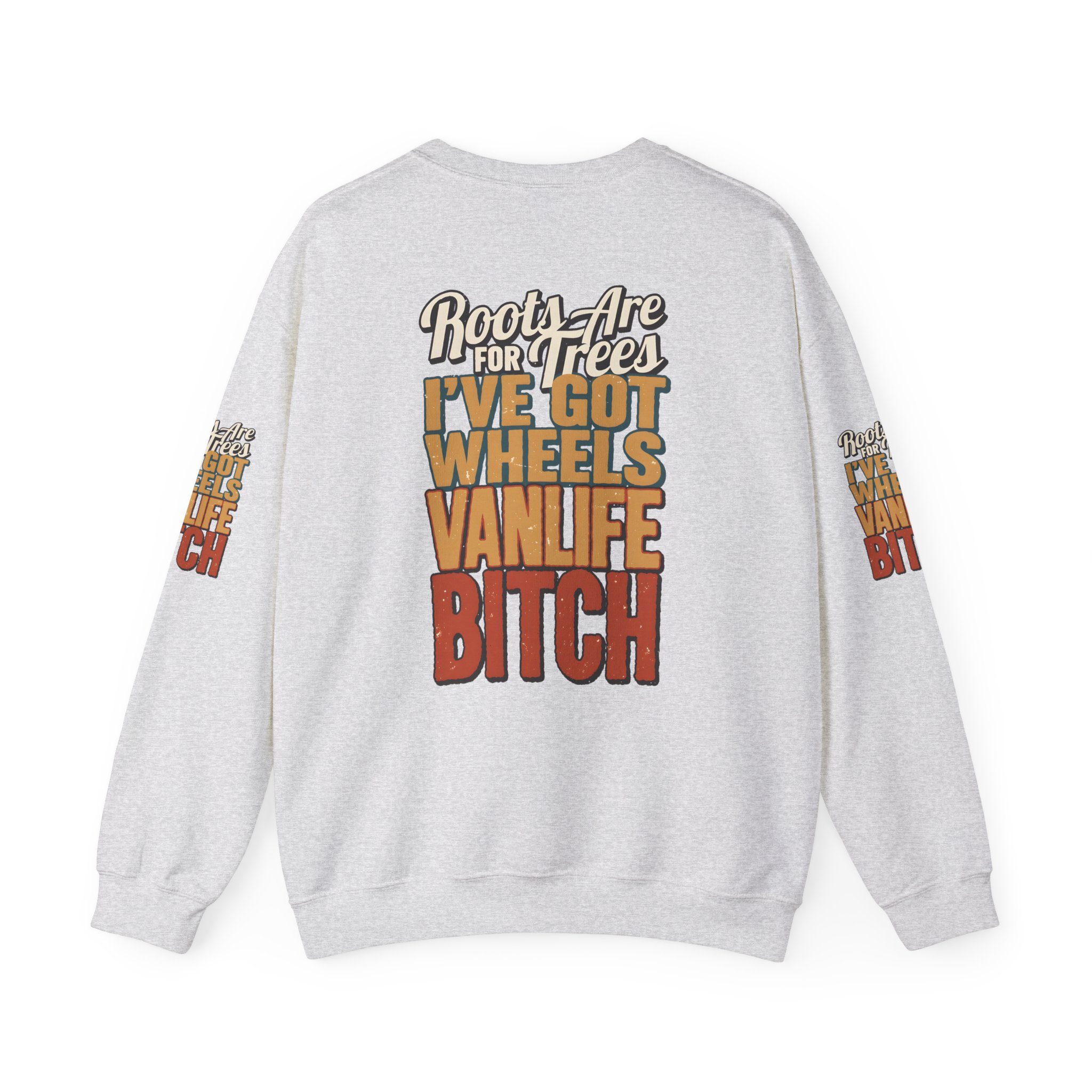 Unisex Heavy Blend™ Crewneck Sweatshirt — "Roots Are For Trees" Design F**K-Line