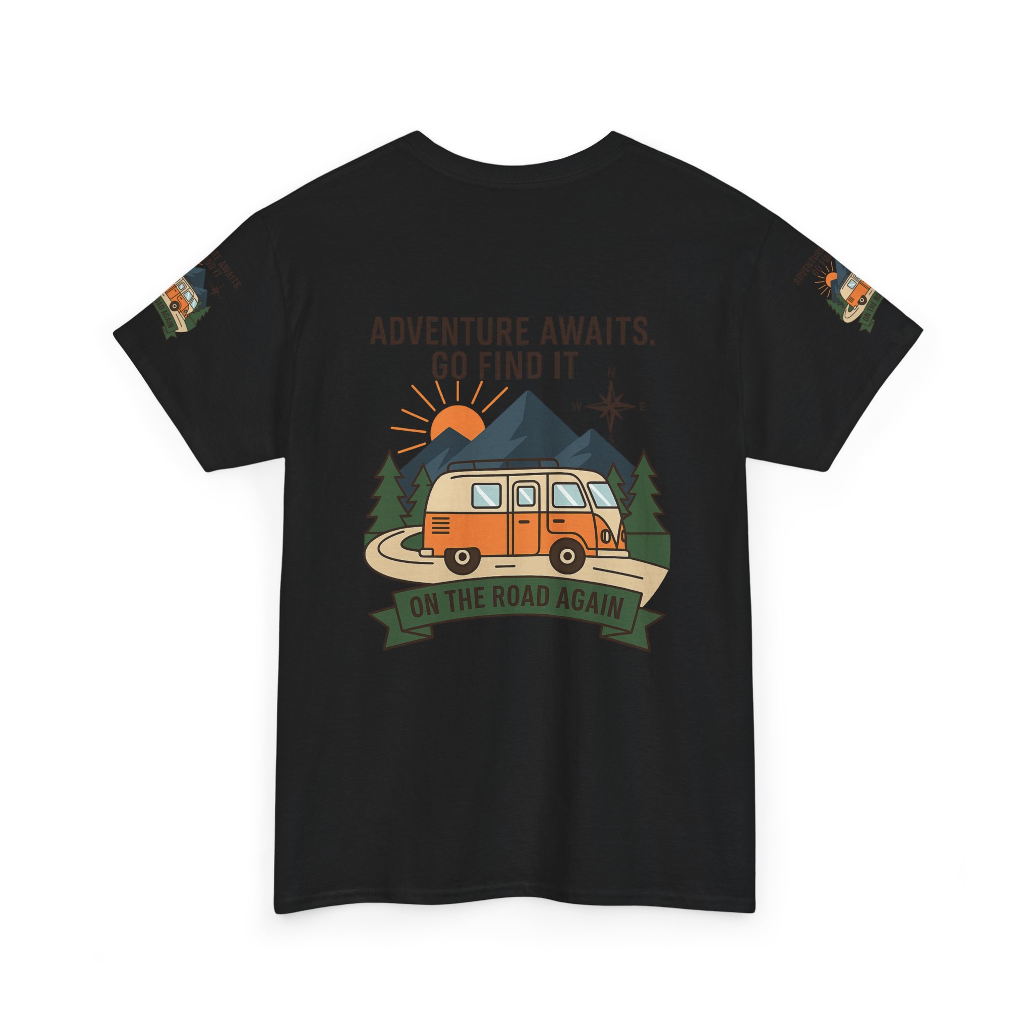 12244567300591410020_2048.jpeg Unisex Heavy Cotton Tee — 'Adventure Awaits. Go Find It' Camper Van T‑Shirt