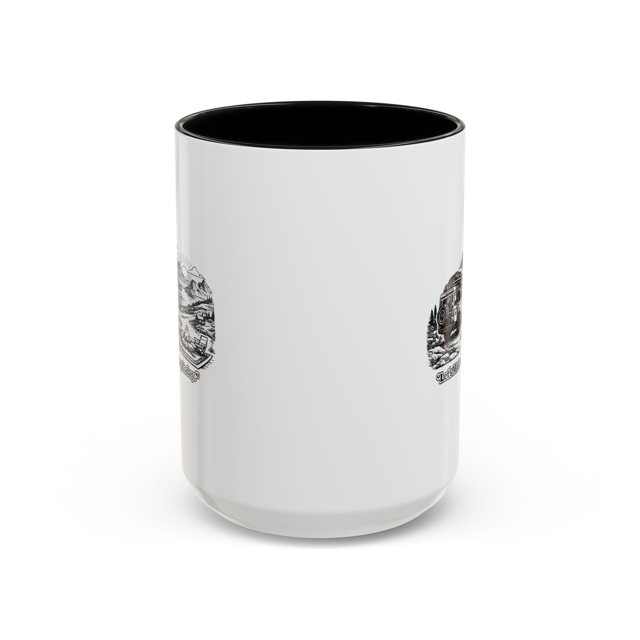Accent Coffee Mug (11, 15oz) — "Lets make Someday, Today?" Design Minimal-Line