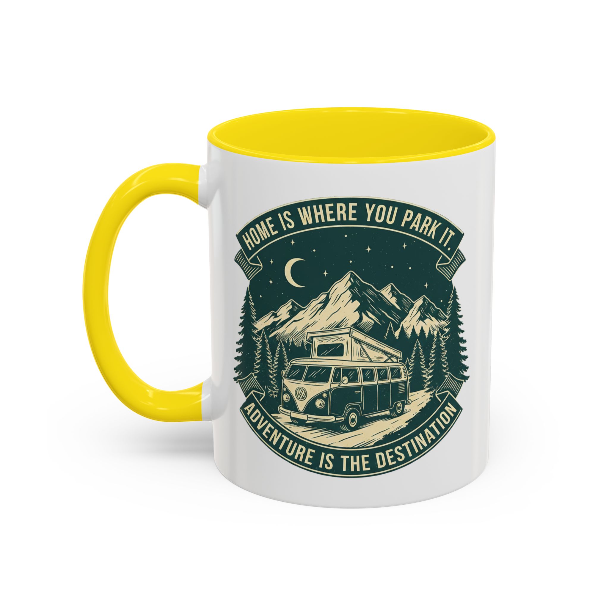Coffee Mug — "Home Is Where You Park It-Adventure is the destination"  (11/15oz) (Both sides printed)