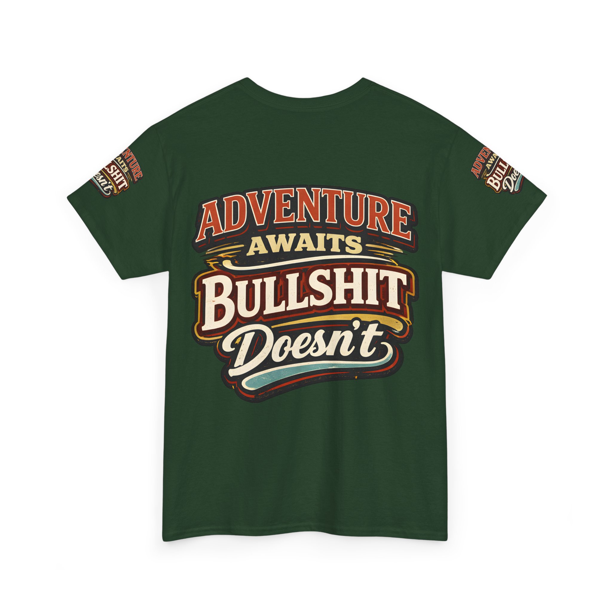 Unisex Heavy Cotton Tee — "Adventure Awaits" Design F**K-Line