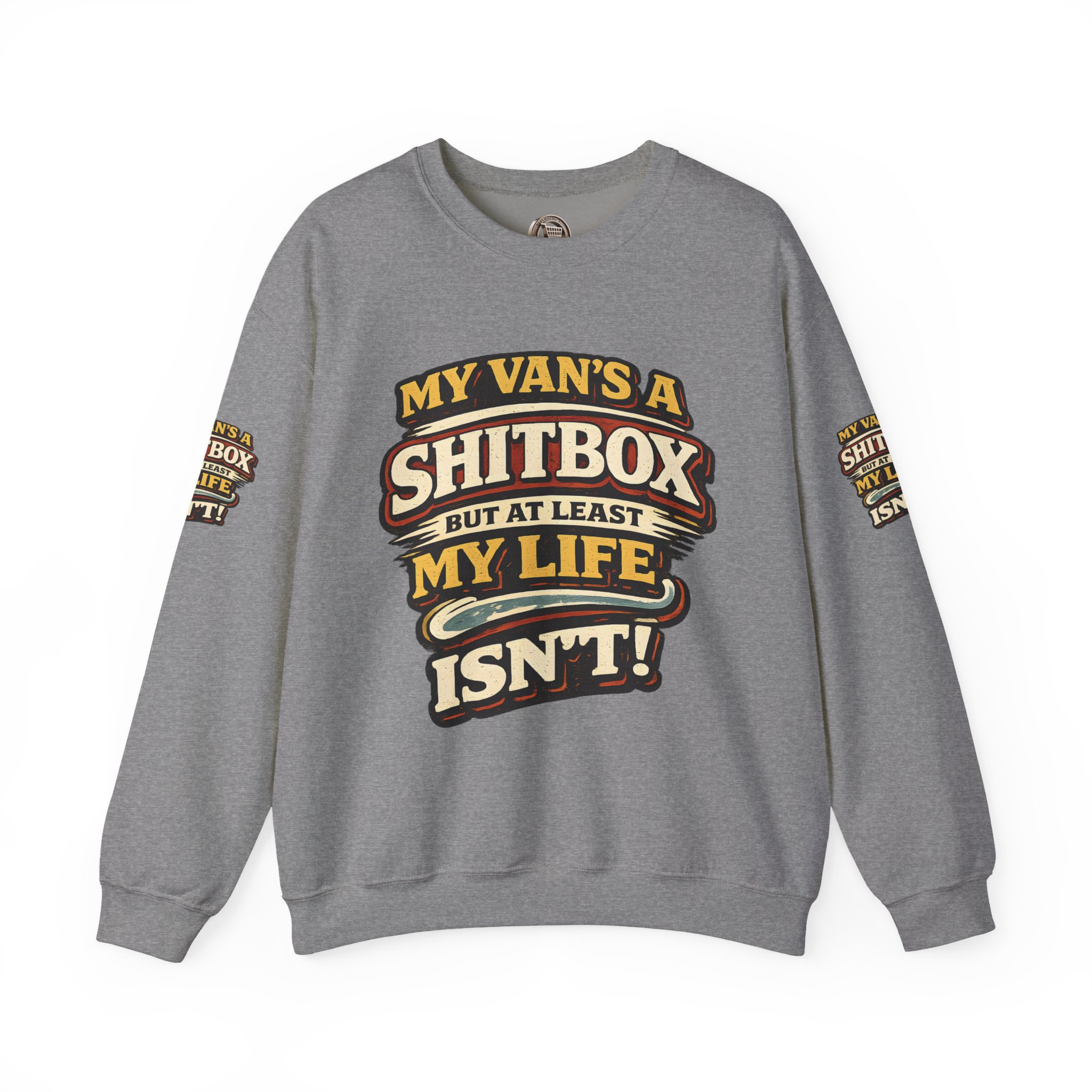 12274944064649882199_2048.jpeg Unisex Heavy Blend™ Crewneck Sweatshirt — "My Van`s A Shitbox" Design F**K-Line