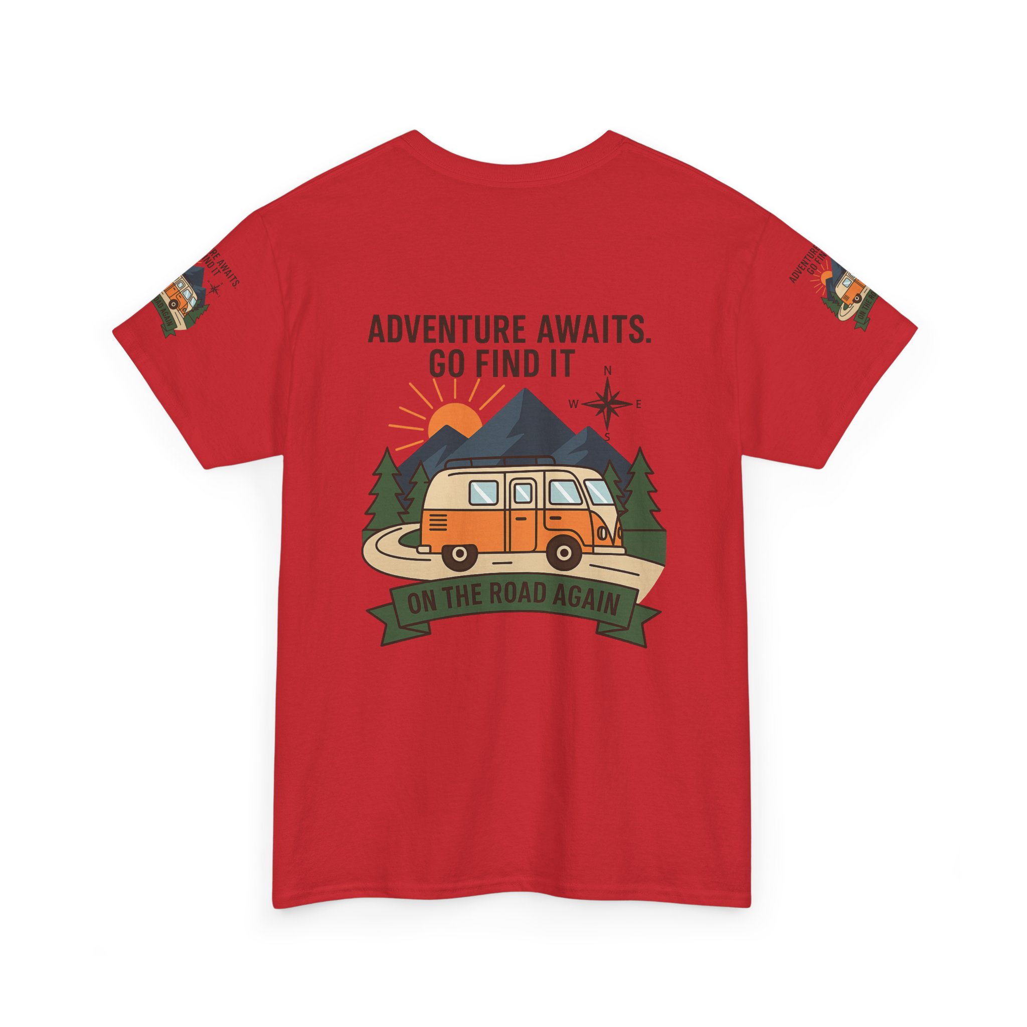 12284413220751155556_2048.jpeg Unisex Heavy Cotton Tee — 'Adventure Awaits. Go Find It' Camper Van T‑Shirt