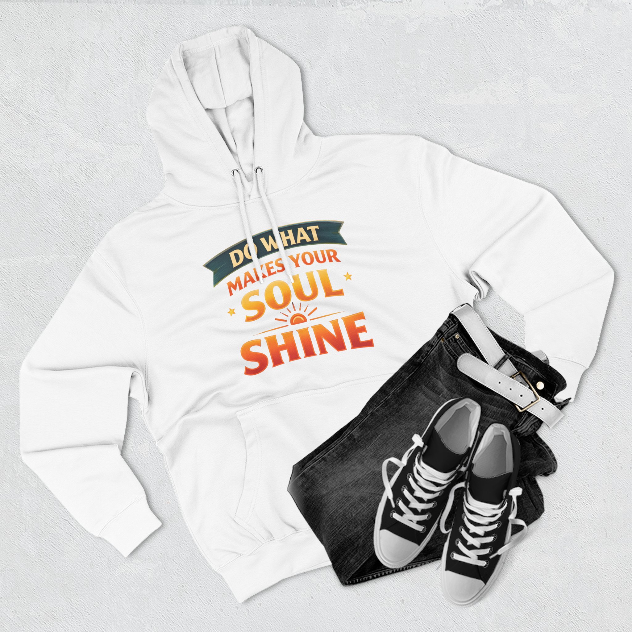 12285756937037947936_2048.jpeg Three-Panel Fleece Hoodie - "Do What Makes Your Soul Shine" Design Scenic-Line