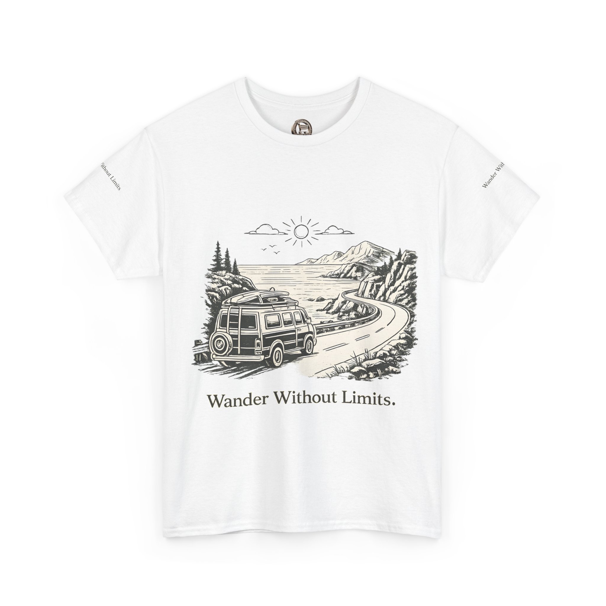 12285858973676002954_2048.jpeg Unisex Heavy Cotton Tee — "Wander Without Limits" Design Minimal-Line