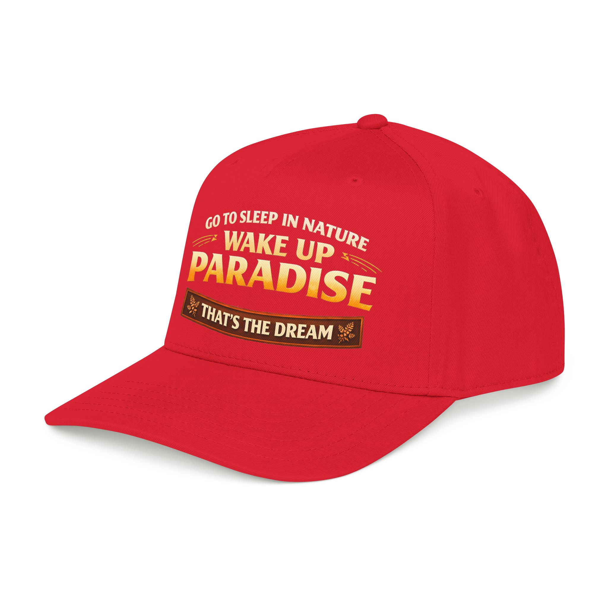 Baseball Cap - "Go sleep Nature-Wake Up Paradise" Design Scenic-Line