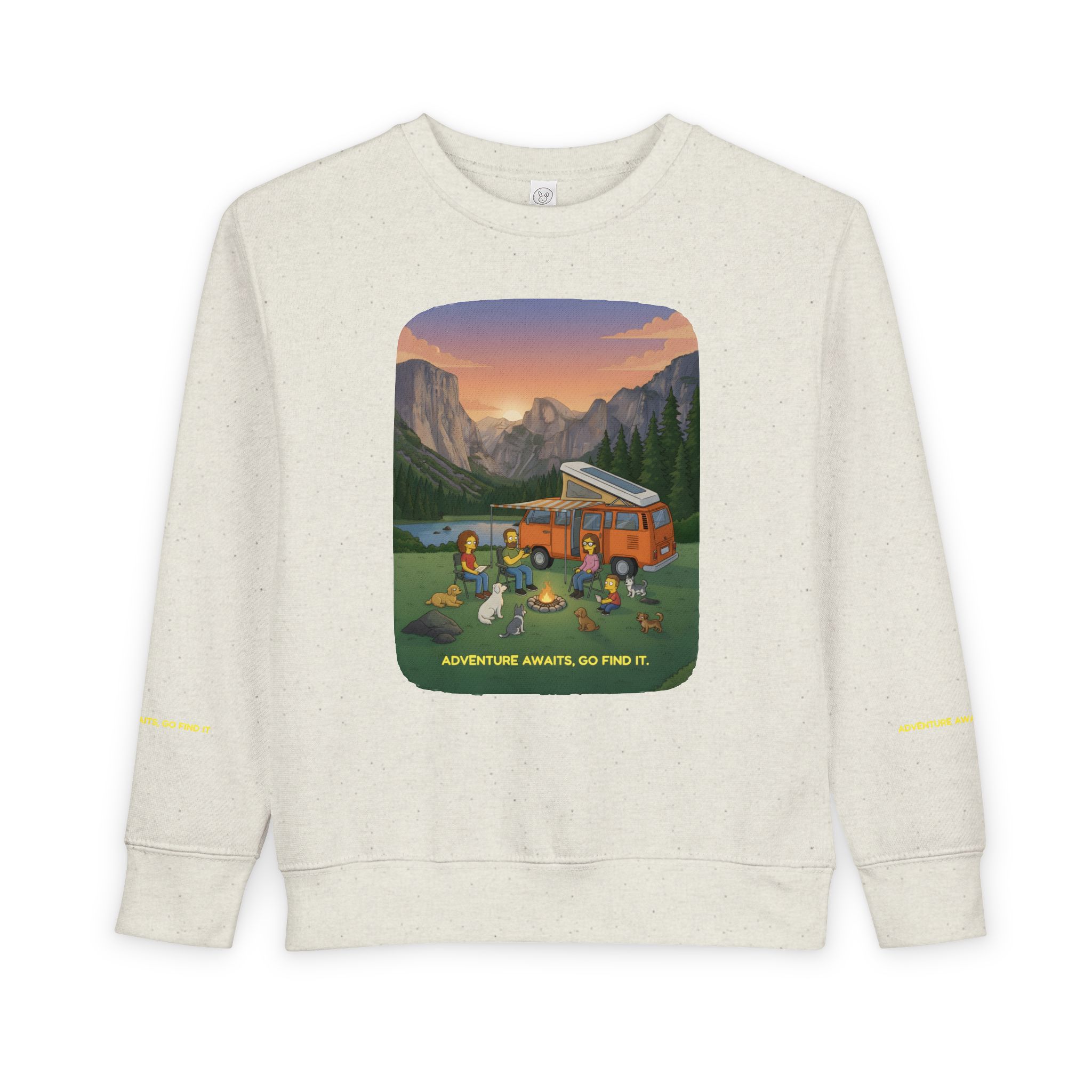 Toddler Sweatshirt - "Adventure Awaits-Go Find It" (Design Sitcom-Line)