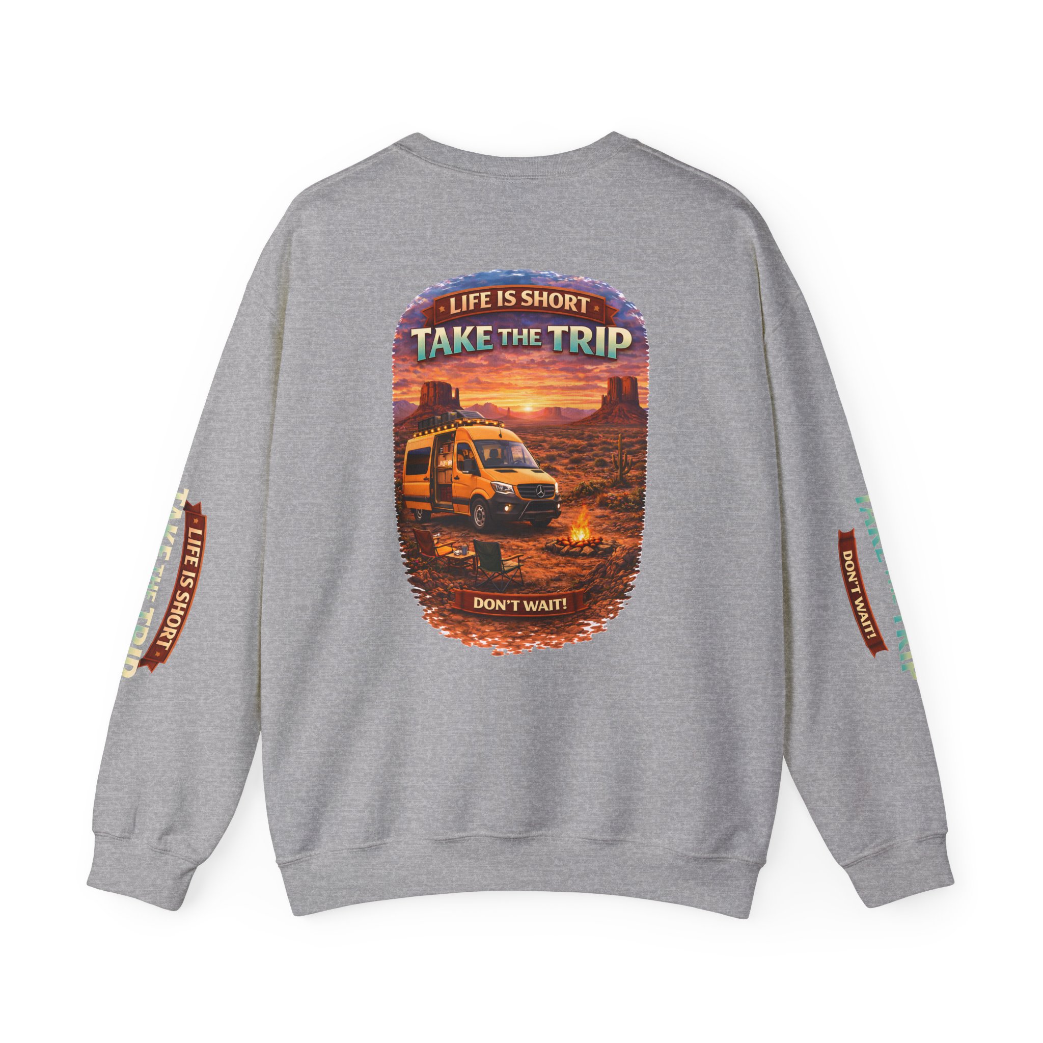 12297804041498316317_2048.jpeg Unisex Heavy Blend™ Crewneck Sweatshirt — "Life Is To Short-Take The Trip" Design Scenic-Line