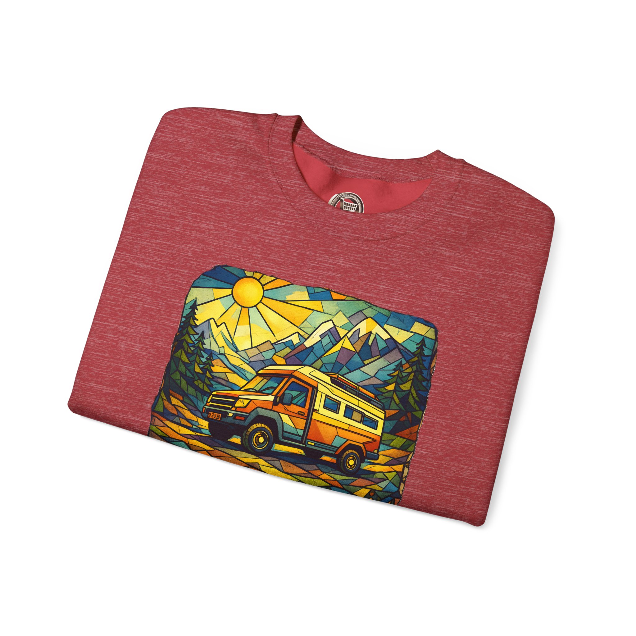 12305776576476647174_2048.jpeg Unisex Heavy Blend™ Crewneck Sweatshirt — "Live Every Day InFull Color" Design Cubic-Line