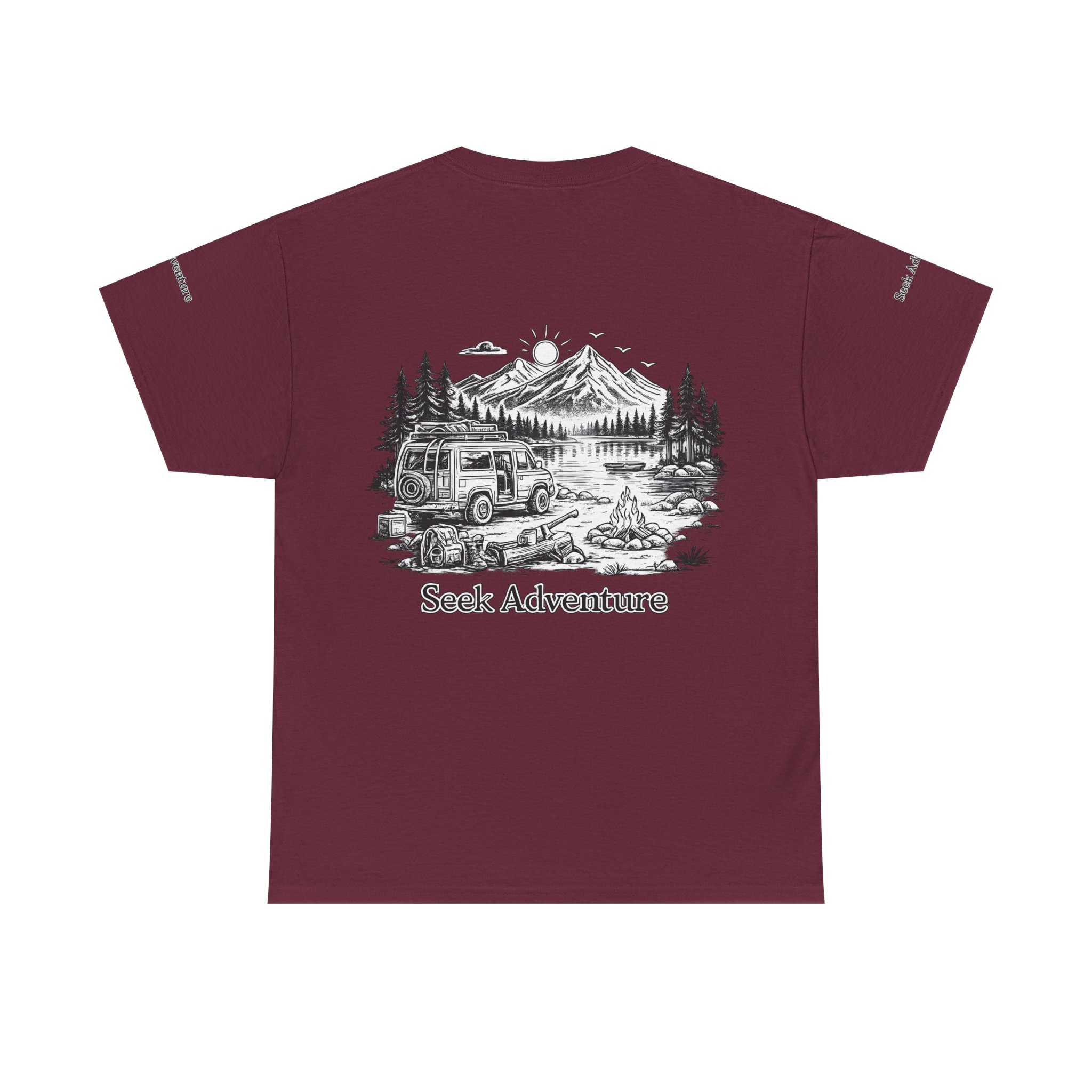 1232739686729540957_2048.jpeg Unisex Heavy Cotton Tee — "Seek Adventure" Design Minimal-Line