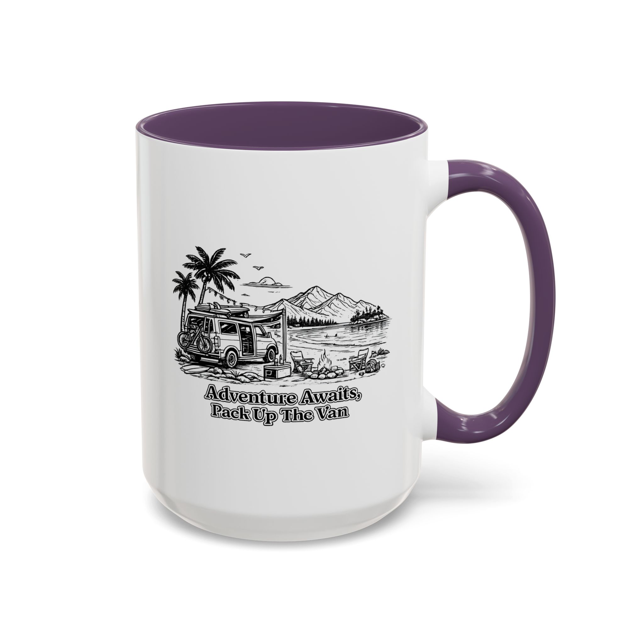 12327601895471768360_2048.jpeg Accent Coffee Mug (11, 15oz) — "Adventure Awaits,Pack Up The Van" Design Minimal-Line