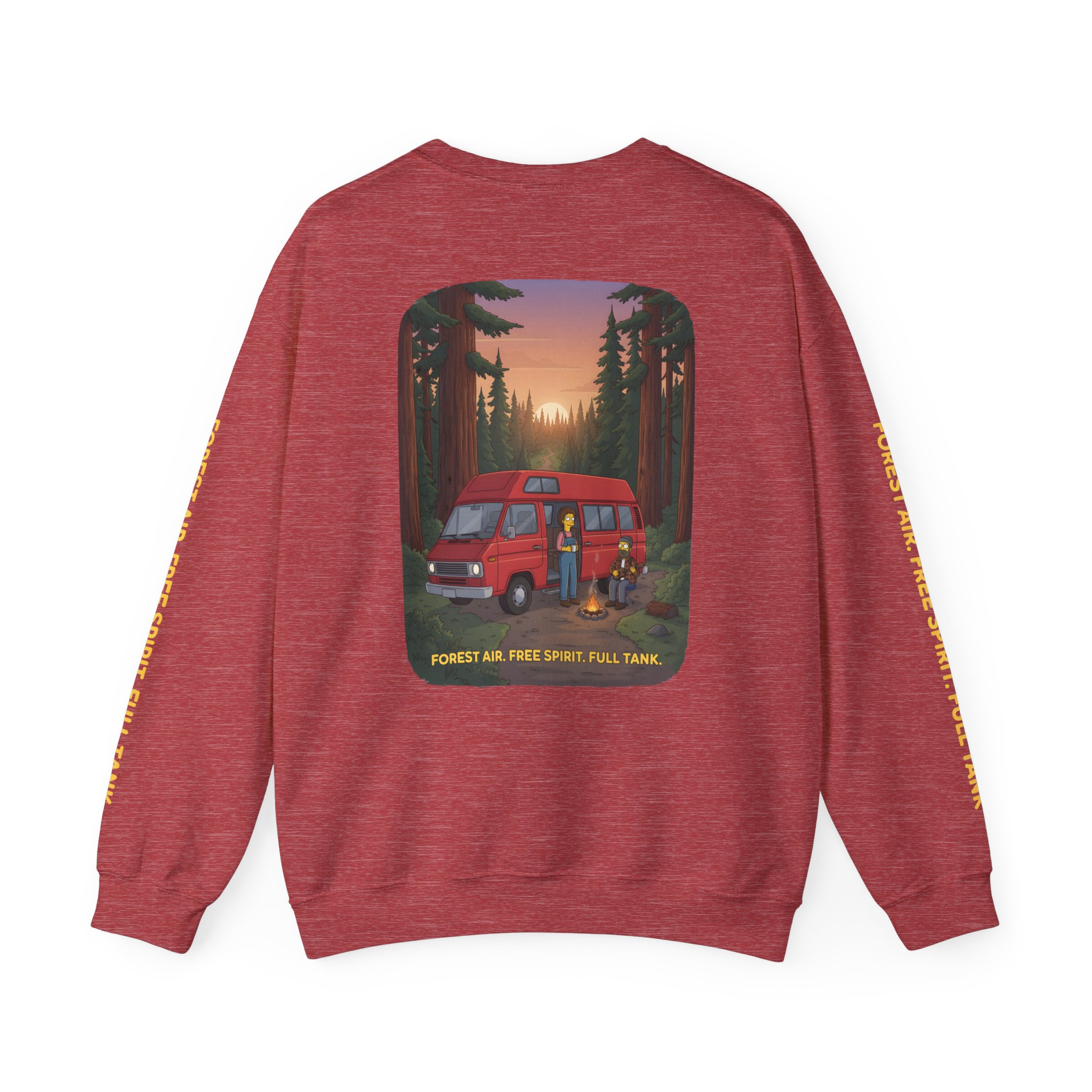 1232948196975383426_2048.jpeg Unisex Heavy Blend™ Crewneck Sweatshirt — "Forest Air Free Spirit Full Tank" Design Sitcom-Line