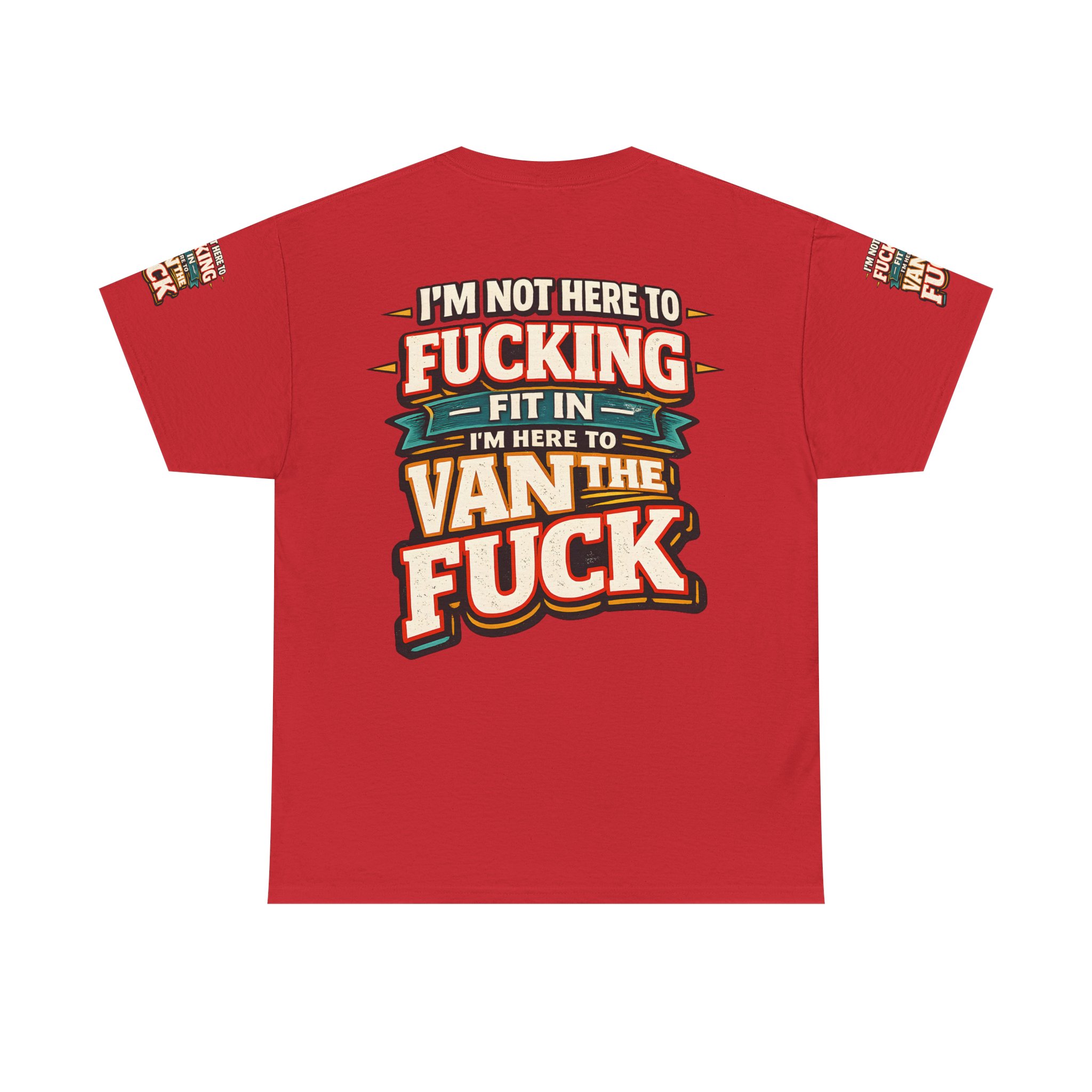 Unisex Heavy Cotton Tee — "I´m Not Here To Fucking Fit In" Design F**K-Line