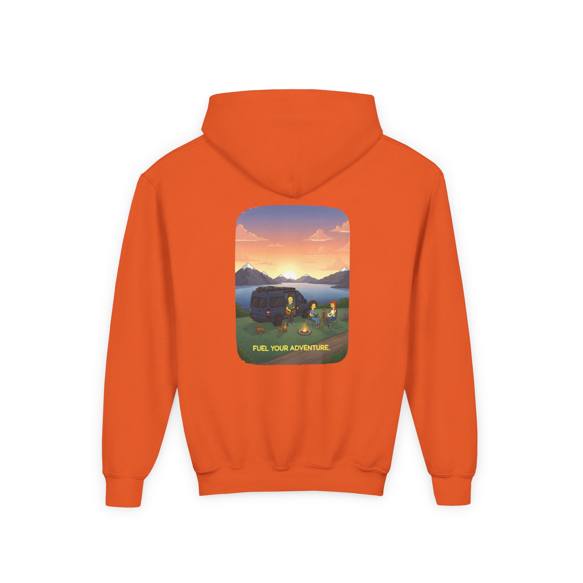 Youth Hoodie(Gildan) – "Fuel Your Adventure" (Design Sitcom-Line)