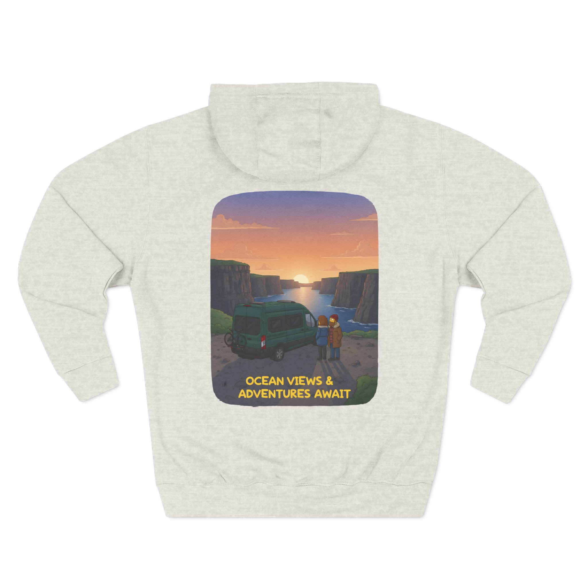 12336509227475023181_2048.jpeg Three-Panel Fleece Hoodie - "Ocean Views-Adventures Awaits" Design Sitcom-Line