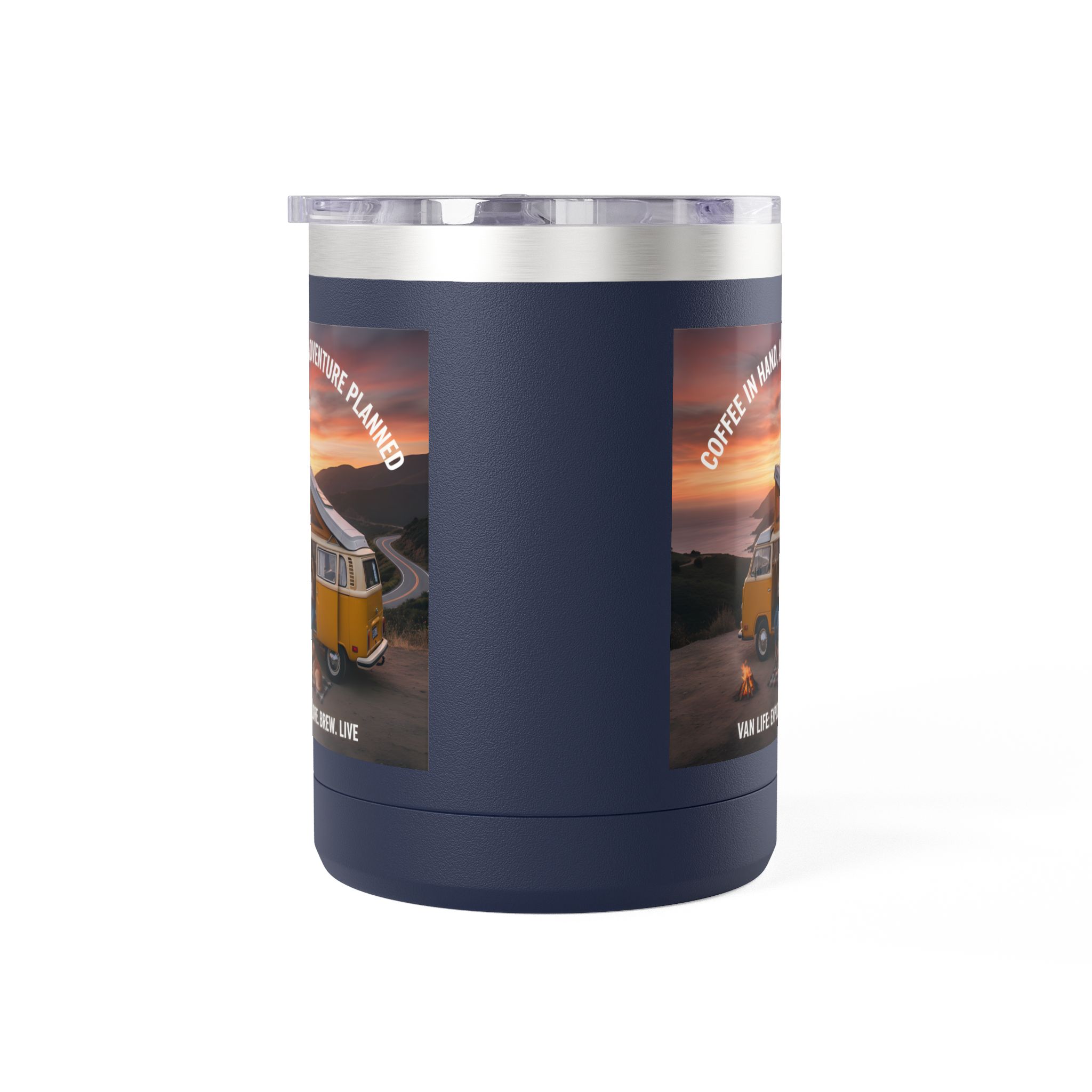 Coffee Mug Tumbler, 15oz — "Coffee in Hand, Adventure Planned"