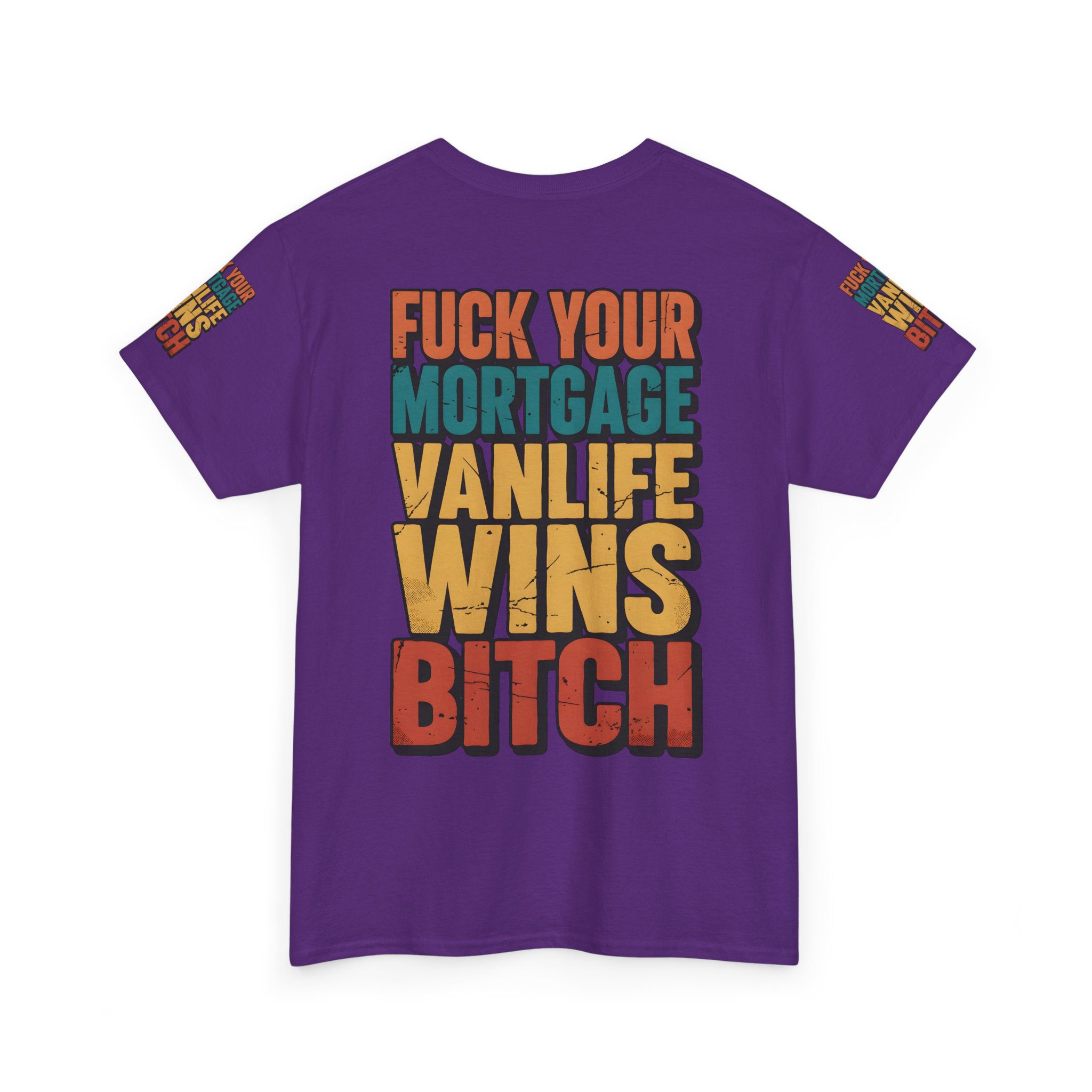 Unisex Heavy Cotton Tee — "Fuck Your Mortgage" Design F**K-Line