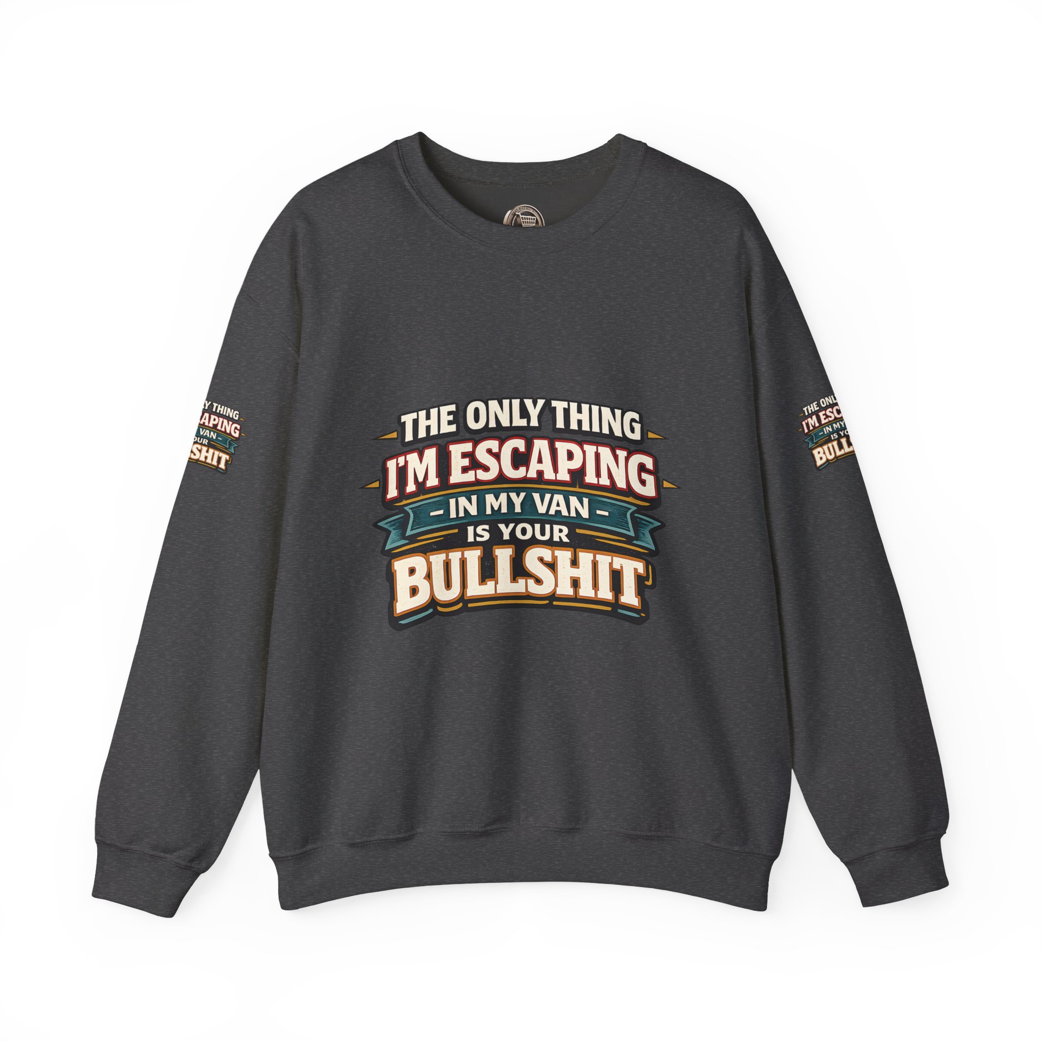 Unisex Heavy Blend™ Crewneck Sweatshirt — "The Only Thing I´m Escaping" Design F**K-Line