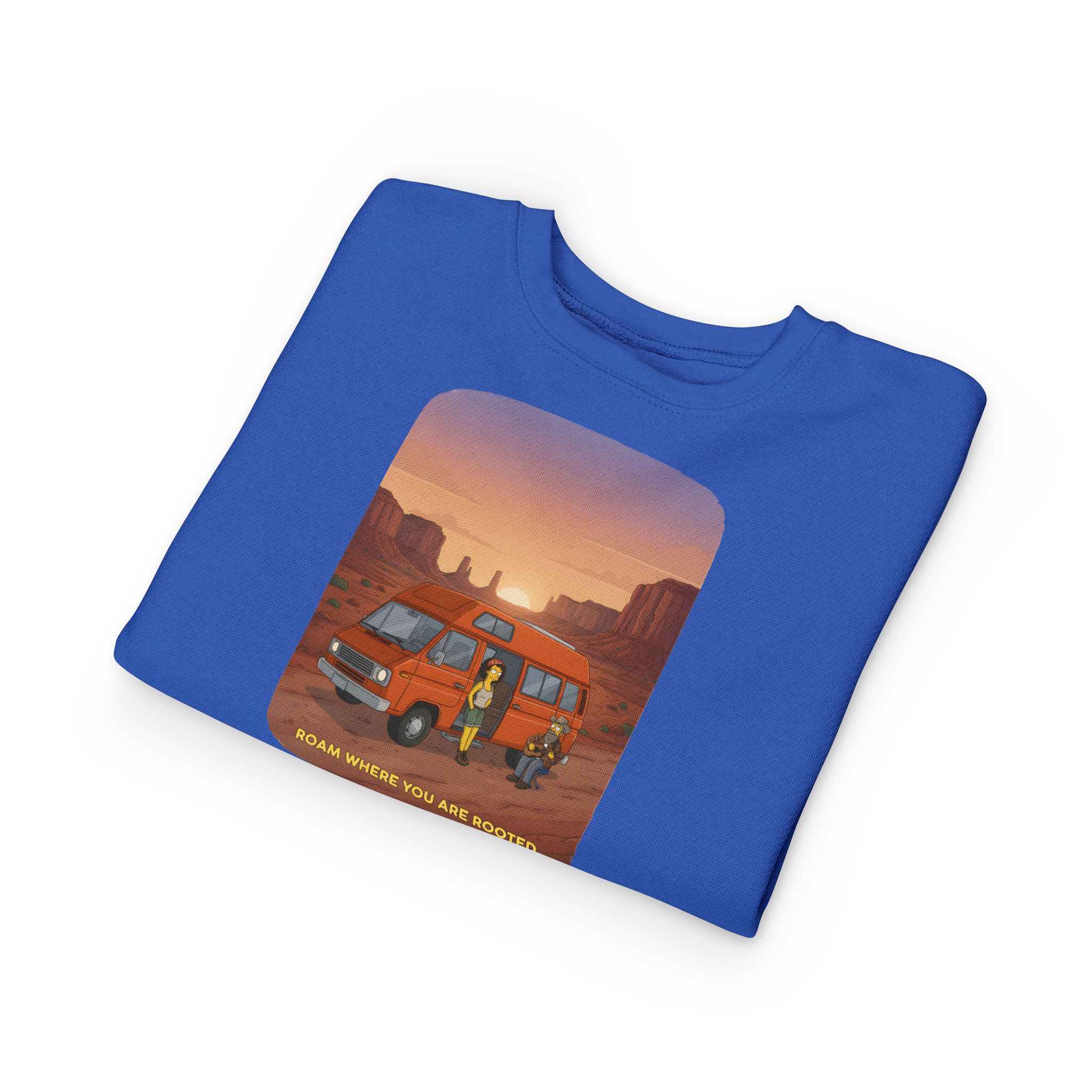 Toddler Sweatshirt - "Roam Where You Are Rooted" (Design Sitcom-Line)