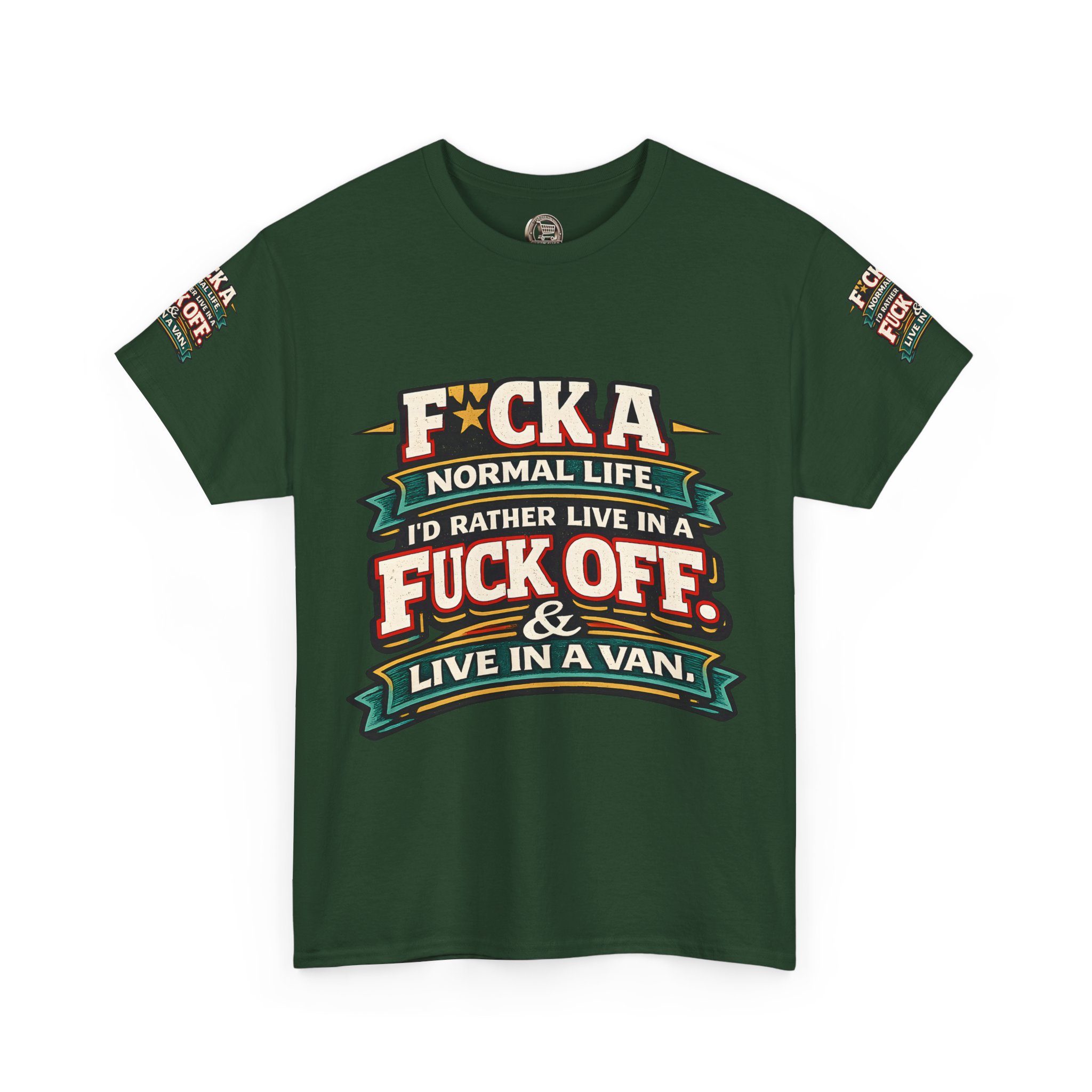 Unisex Heavy Cotton Tee — "Fuck A Normal Life" Design F**K-Line