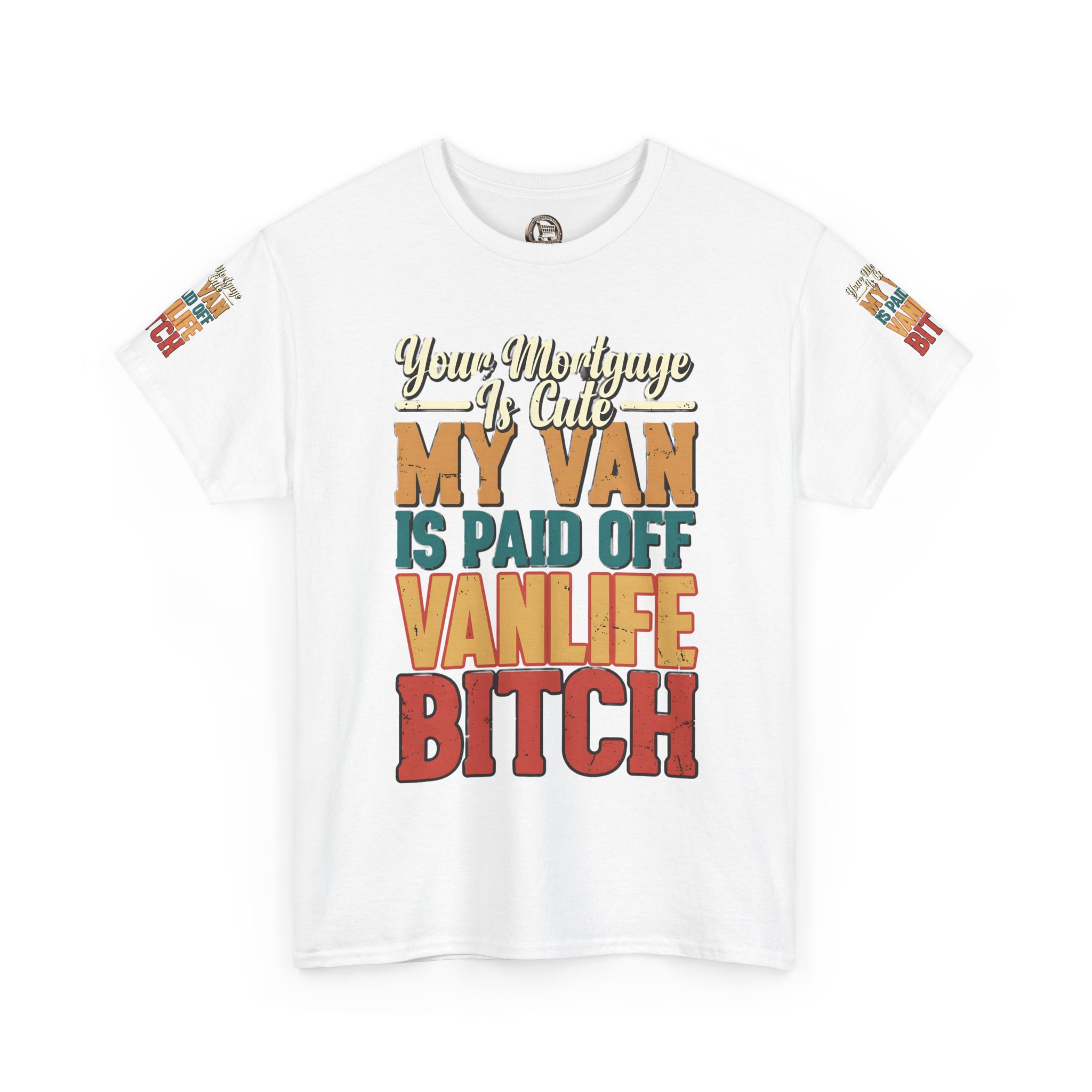 Unisex Heavy Cotton Tee — "Your Mortgage Is Cute" Design F**K-Line