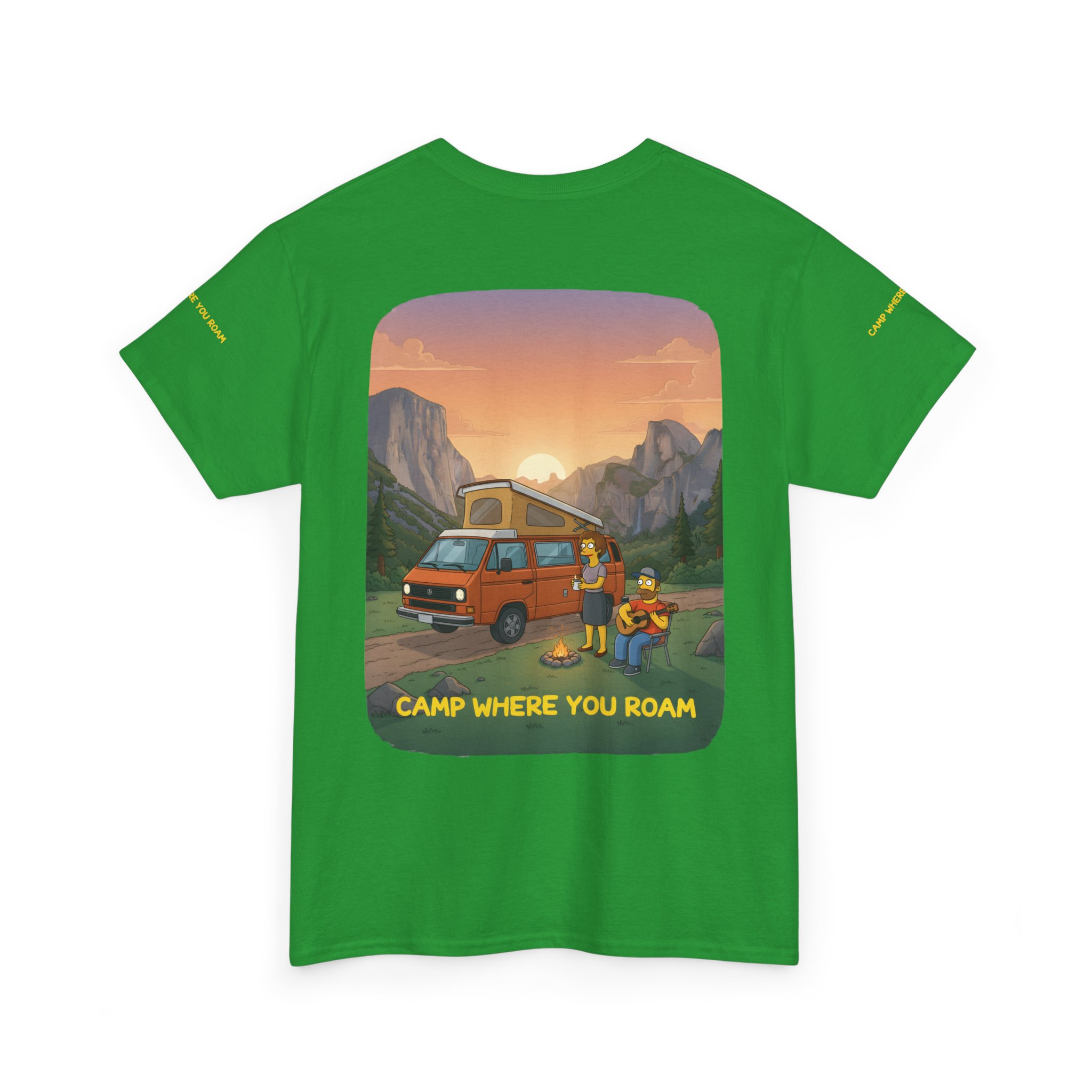 Unisex Heavy Cotton Tee — "Camp Where You Roam" Design Sitcom-Line