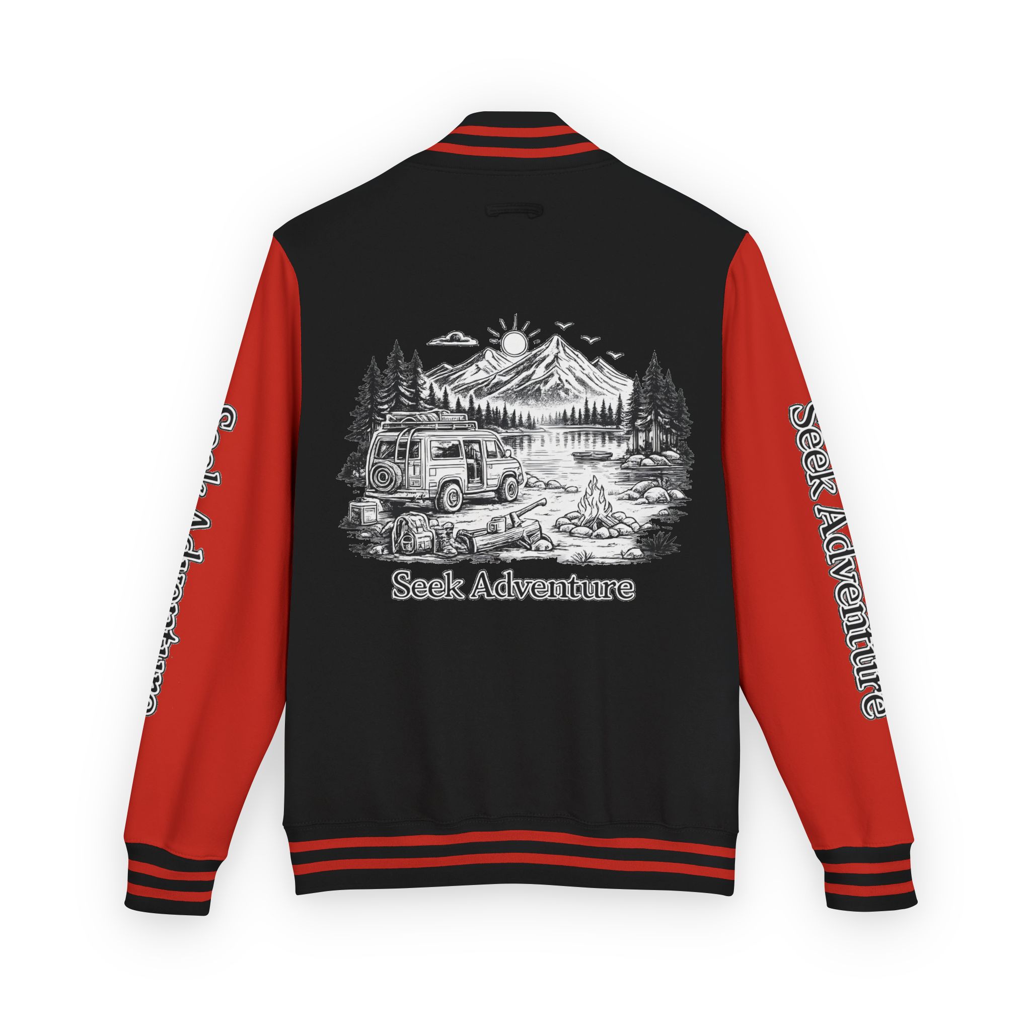 12403254833796378092_2048-2.jpeg Unisex Heavyweight Letterman Jacket — "Seek Adventure" Travel Varsity Coat