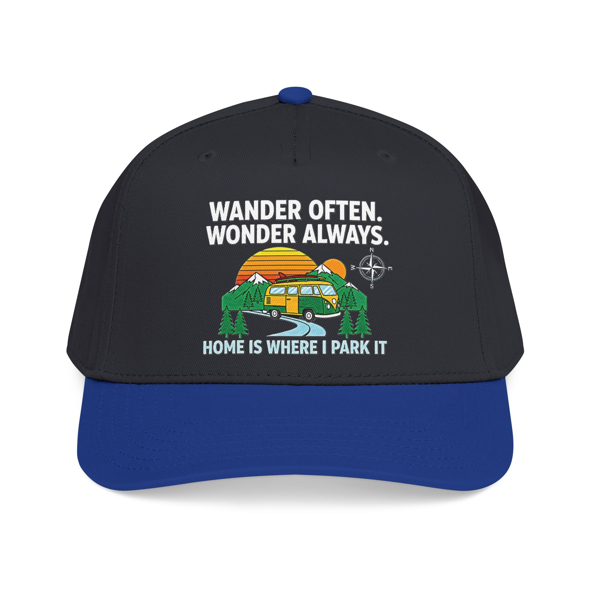 Baseball Cap — "Fueled by Exploration" Adventure Is My Compass Camper Hat