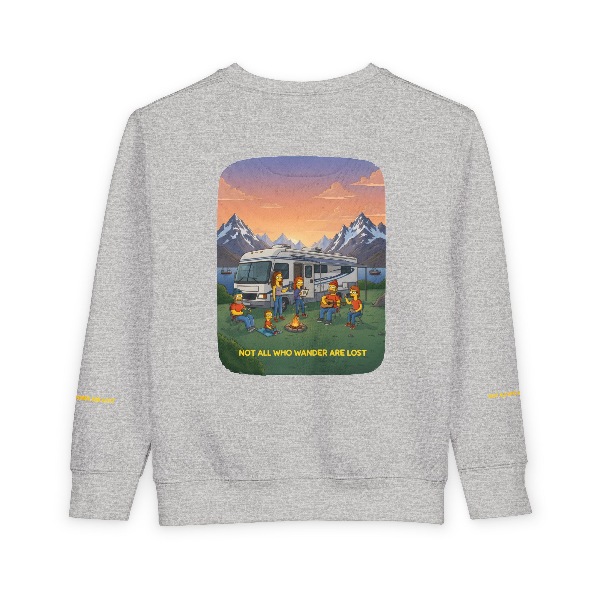 Toddler Sweatshirt - "Not All Who Wander Are Lost" (Design Sitcom-Line)