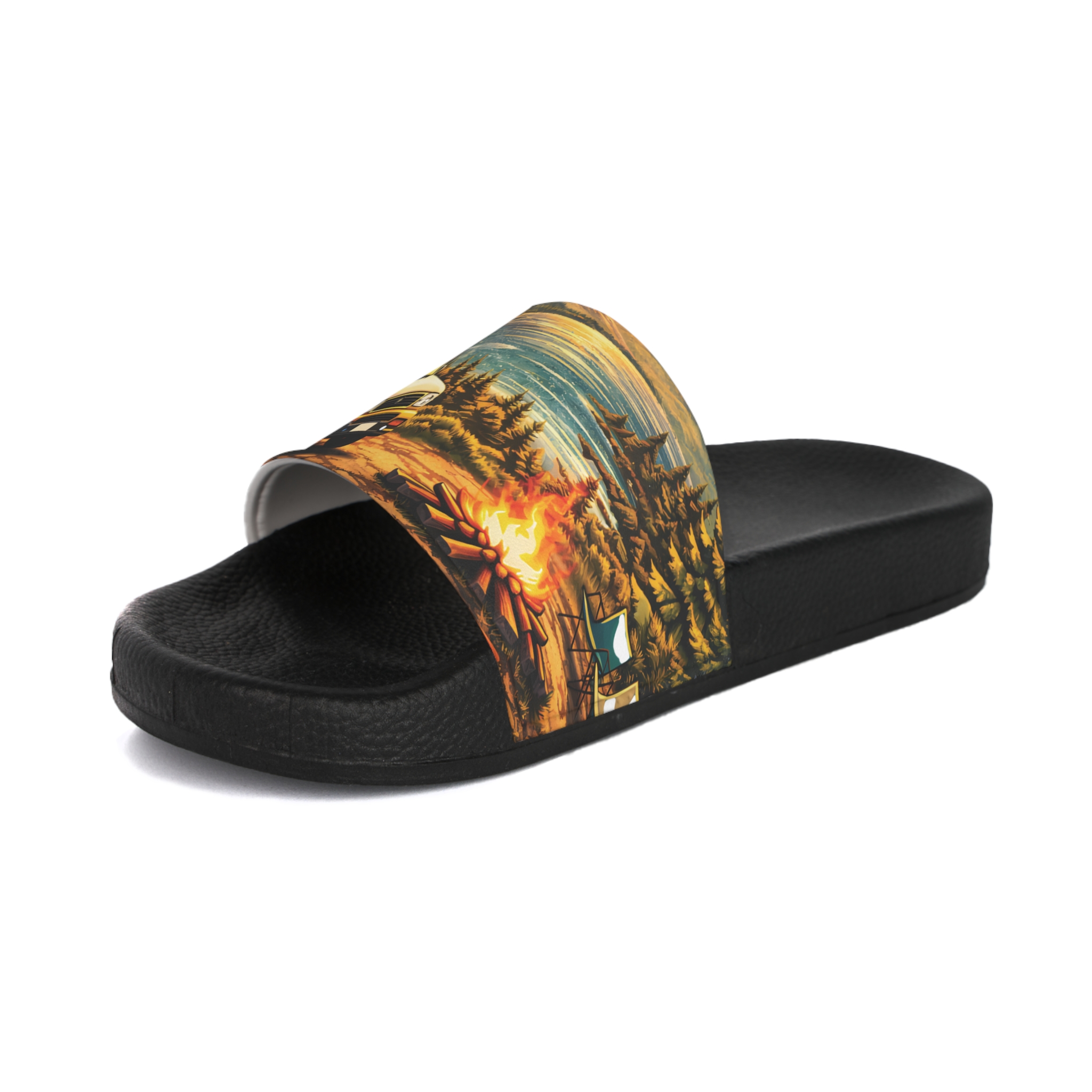 Men's Slide Sandals — Orange Camper Vibes for Men (Scenic-Line)