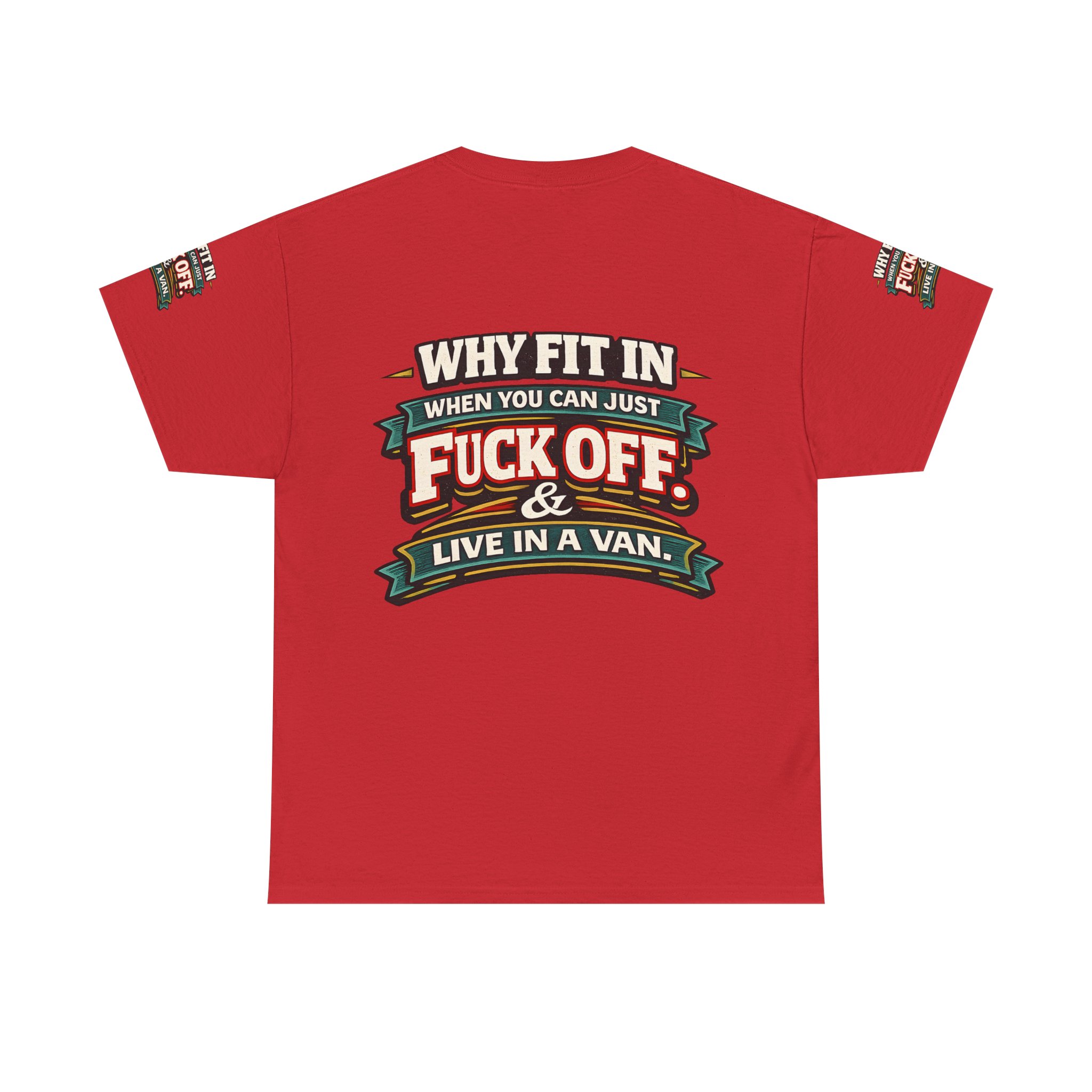 Unisex Heavy Cotton Tee — "Why Fit In" Design F**K-Line