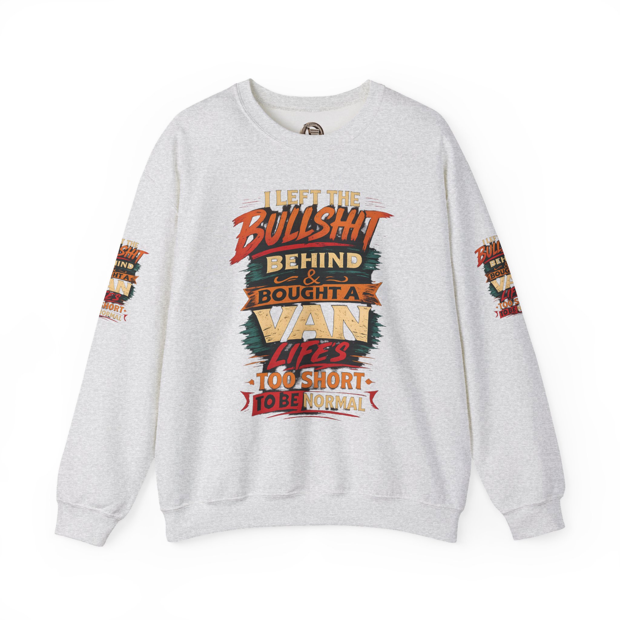 Unisex Heavy Blend™ Crewneck Sweatshirt — "I Left The Bullshit" Design F**K-Line