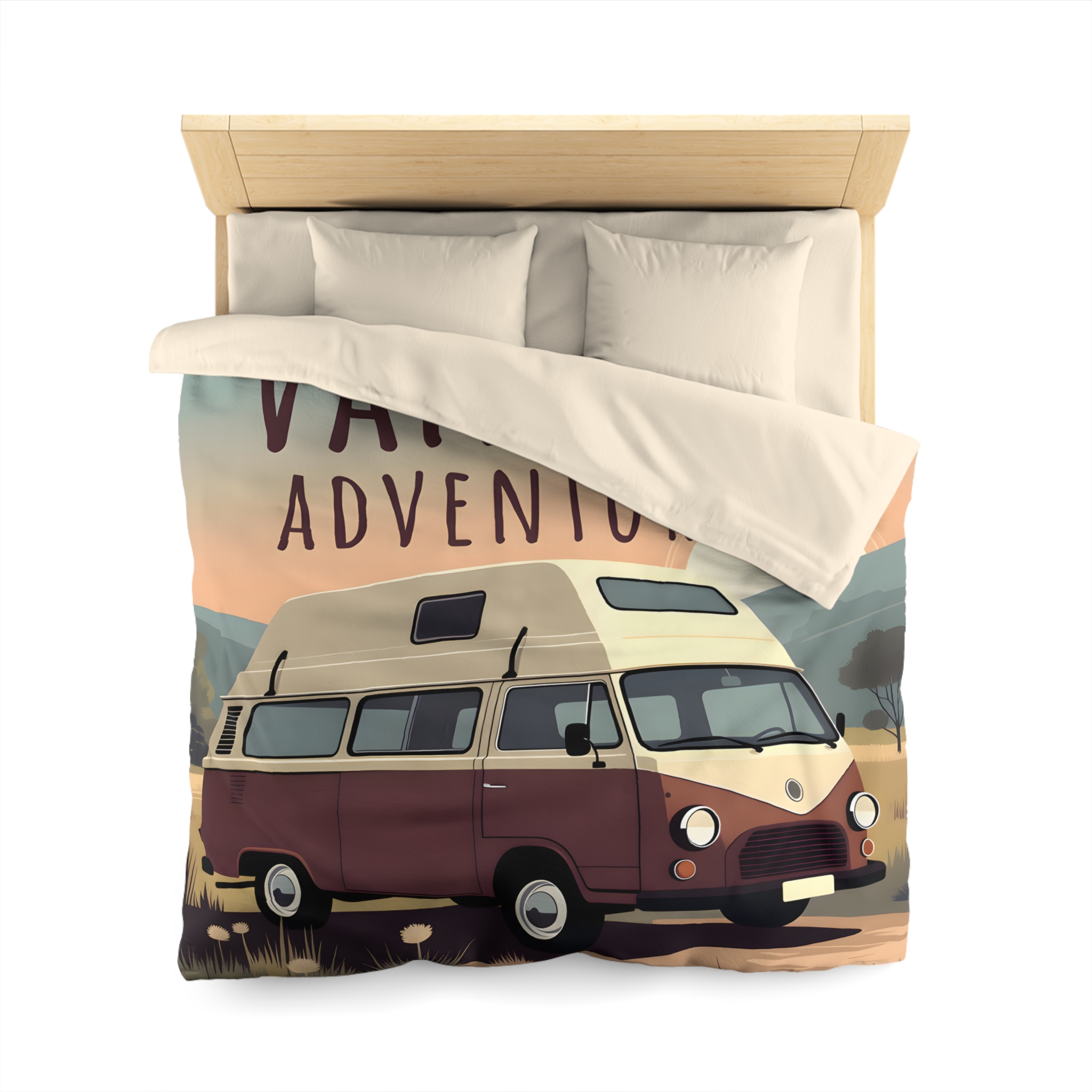 12475483495726474953_2048.jpeg Duvet Cover - 'Vanlife Adventures' Retro Camper Bedding