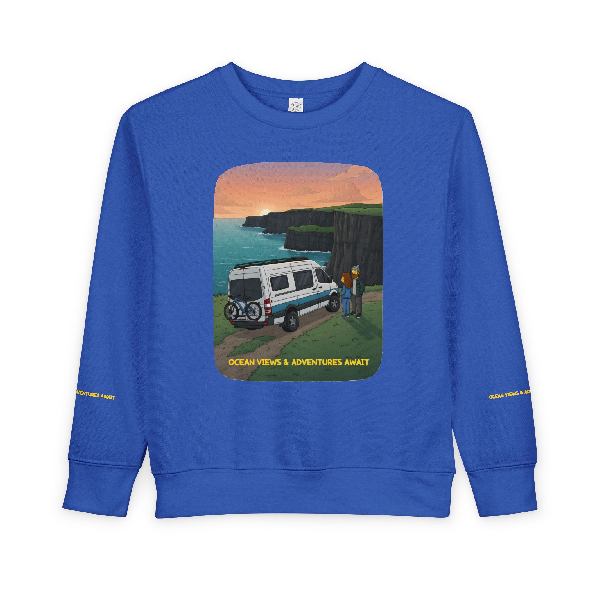 Toddler Sweatshirt - "Ocean Views-Adventures Awaits" (Design Sitcom-Line)