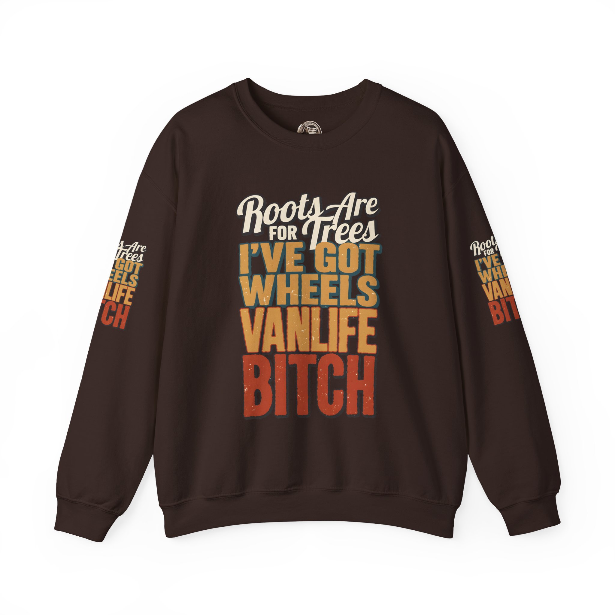 Unisex Heavy Blend™ Crewneck Sweatshirt — "Roots Are For Trees" Design F**K-Line