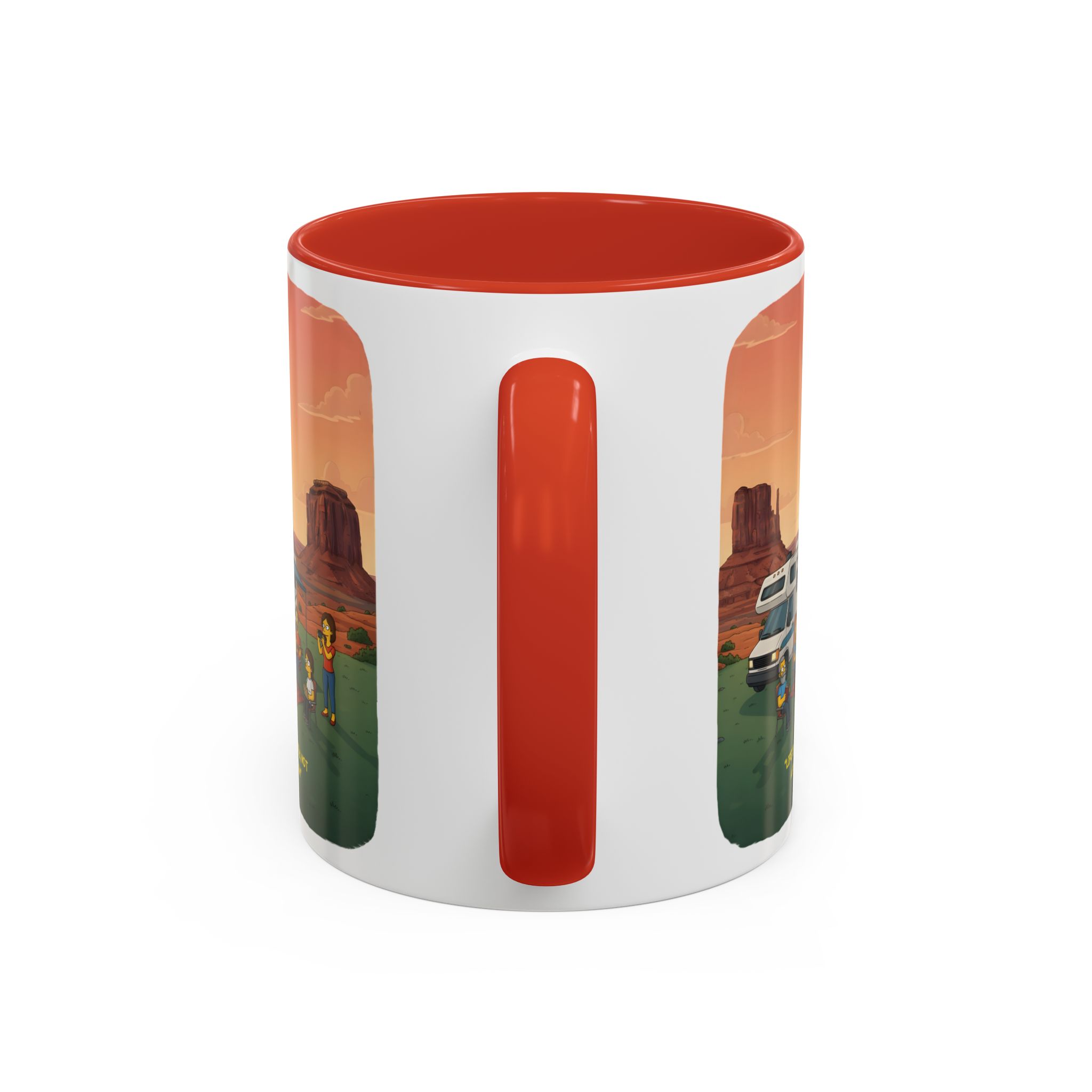 Accent Coffee Mug (11, 15oz) — "Life Is A Journey-Not A Destination" Design Sitcom-Line