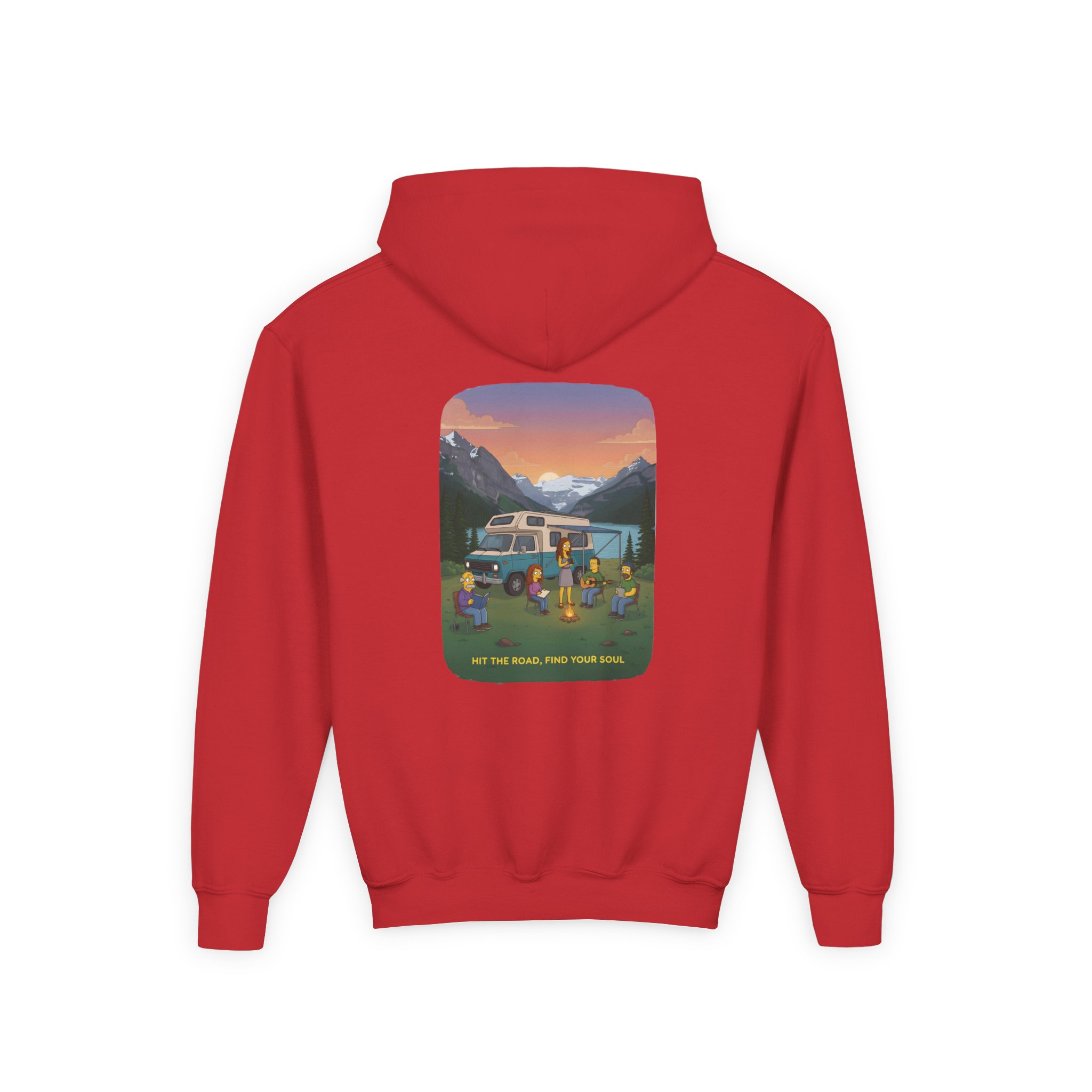 Youth Hoodie(Gildan) – "Hit The Road-Find Your Soul" (Design Sitcom-Line)