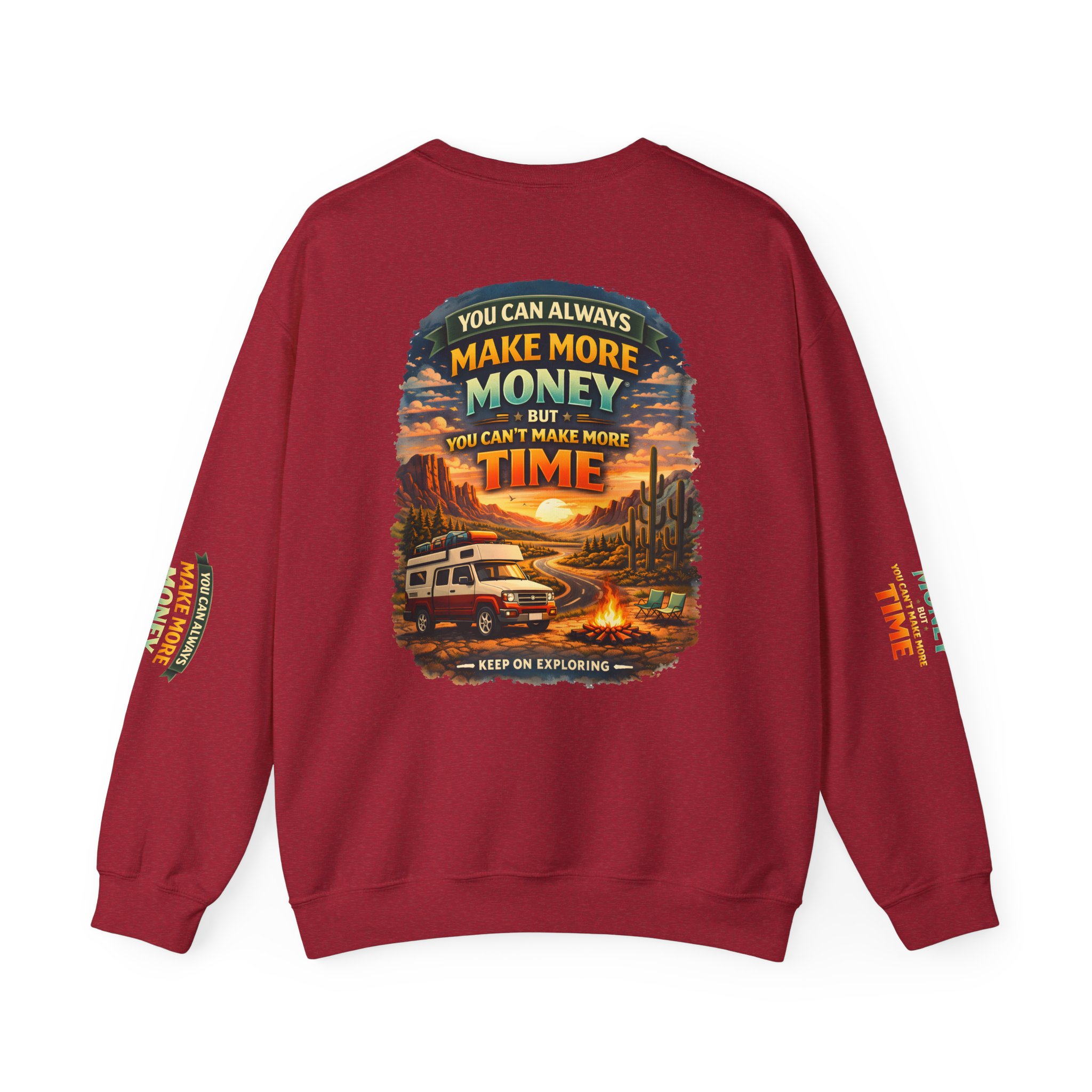 Unisex Heavy Blend™ Crewneck Sweatshirt — "You Can Always Make More Money" Design Scenic-Line