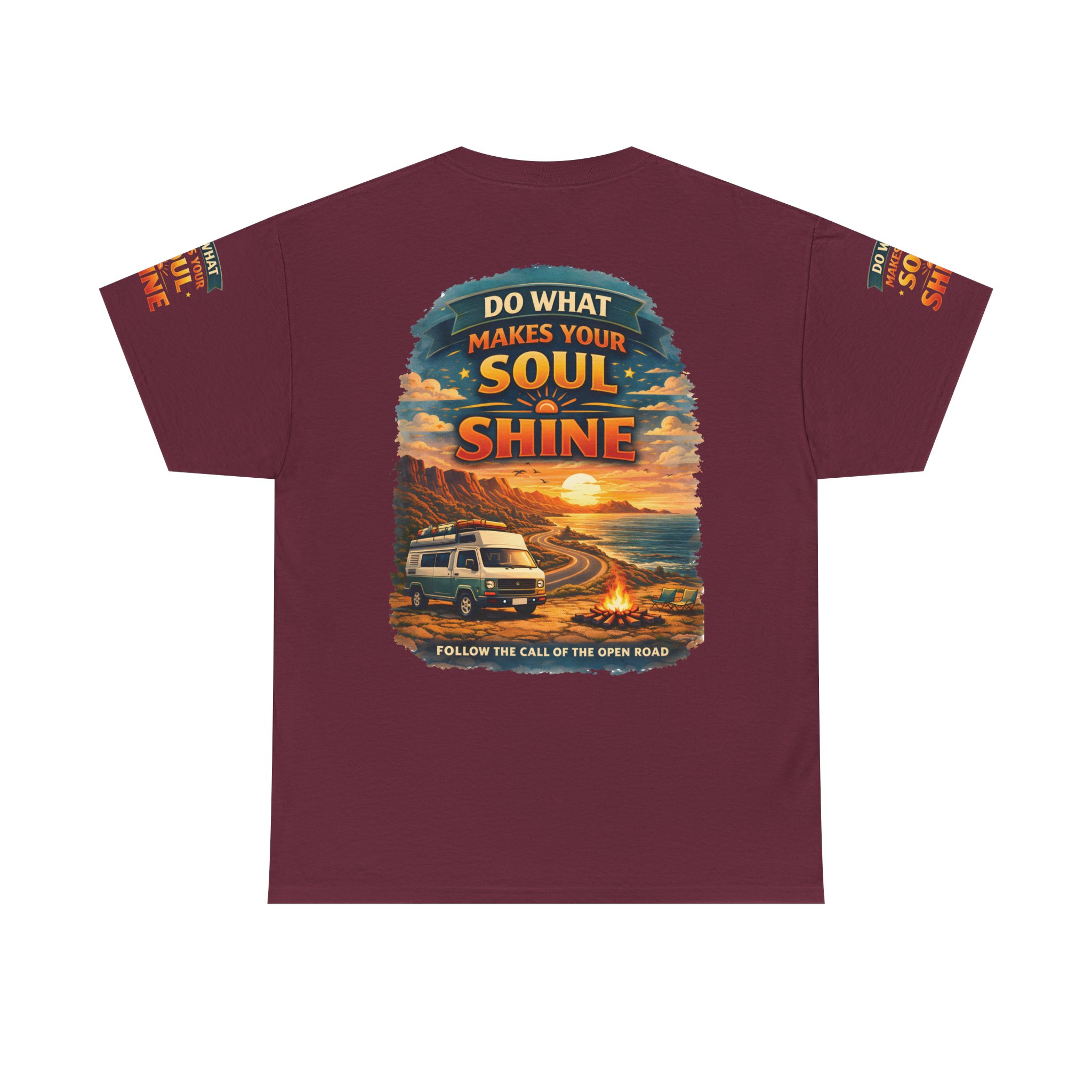 Unisex Heavy Cotton Tee — "Do What Makes Your Soul Shine" Design Scenic-Line
