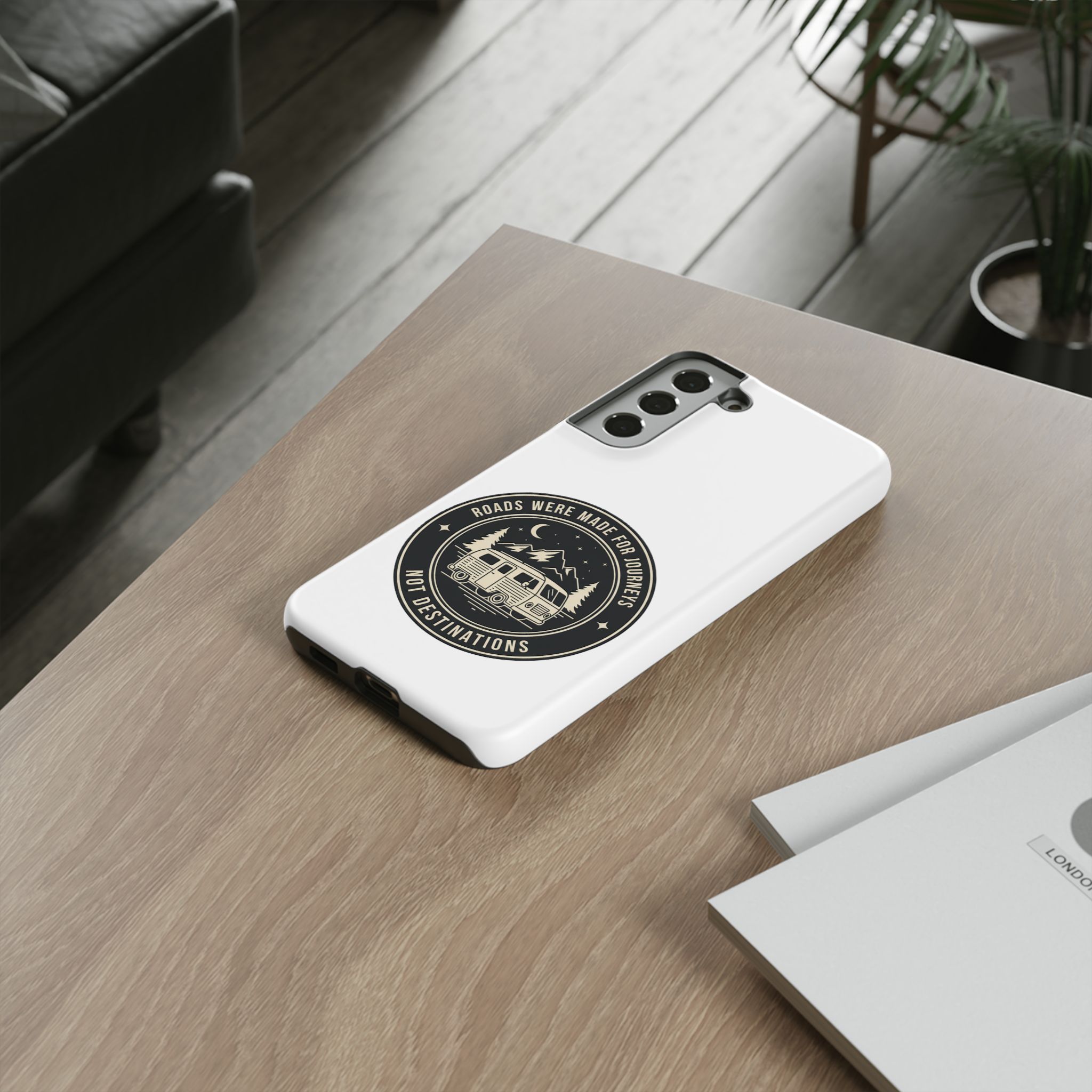 Phone Case — "ROAD WHERE MADE FOR JOURNEYS-NOT DESTINATIONS" Camper Van Design