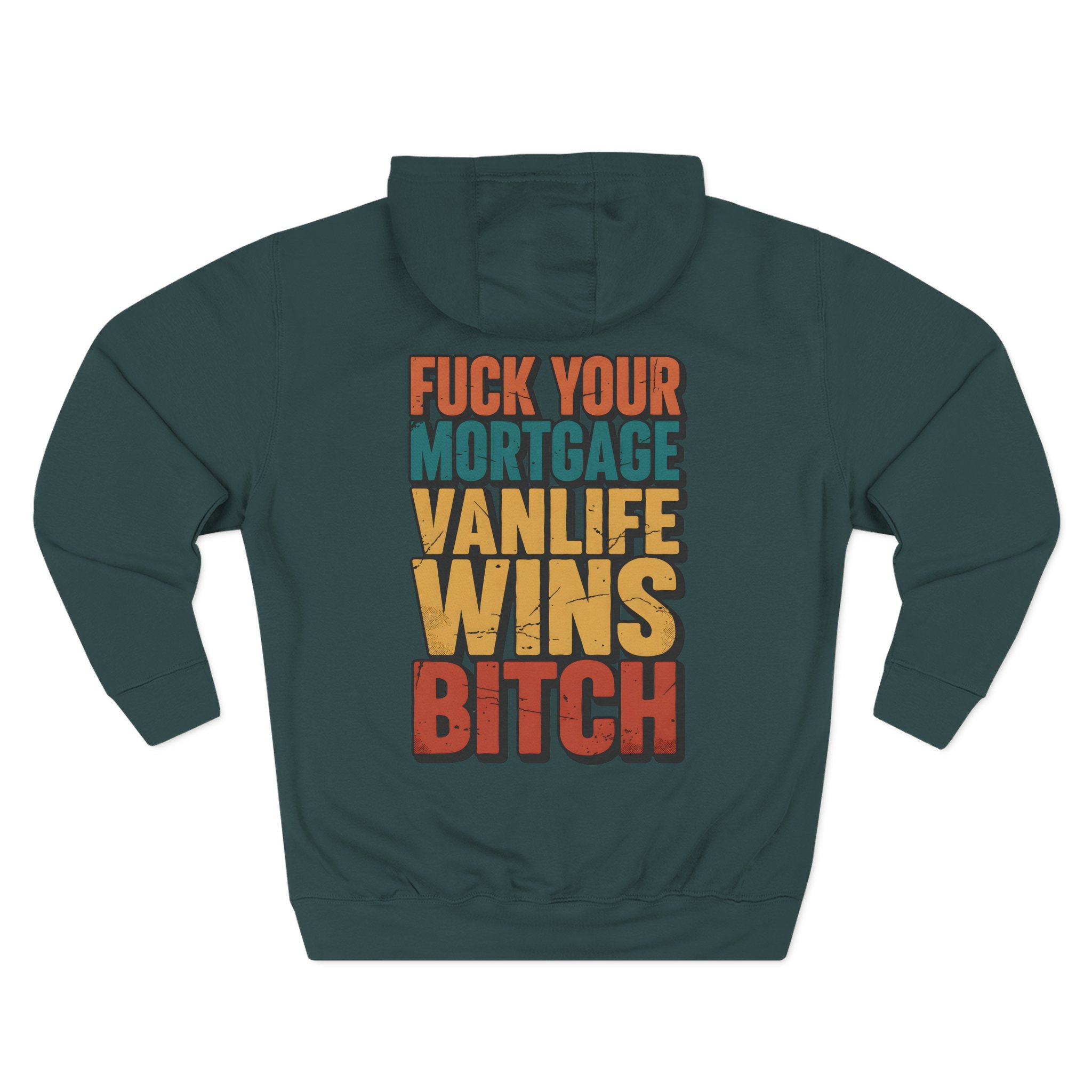Three-Panel Fleece Hoodie - "Fuck Your Mortgage" Design F**K-Line